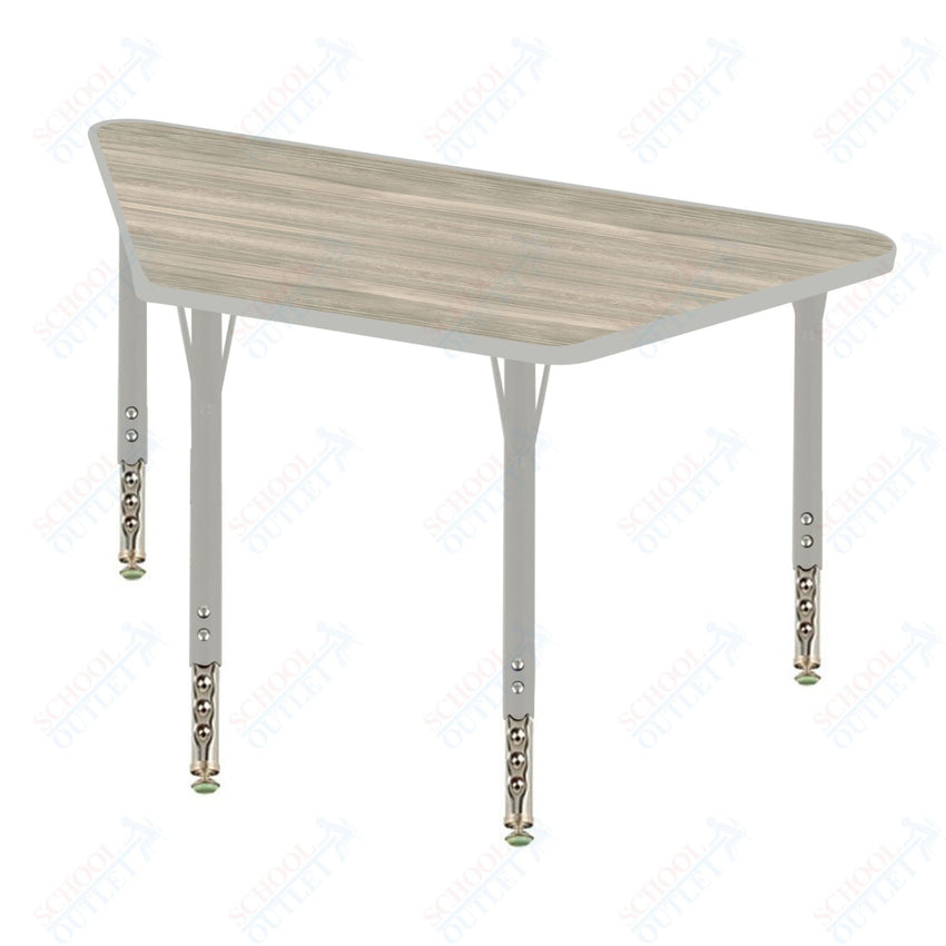 USA Capitol 24" x 48" Trapezoid Activity Table Adjustable Height 23" - 31" (2448TSE) - SchoolOutlet