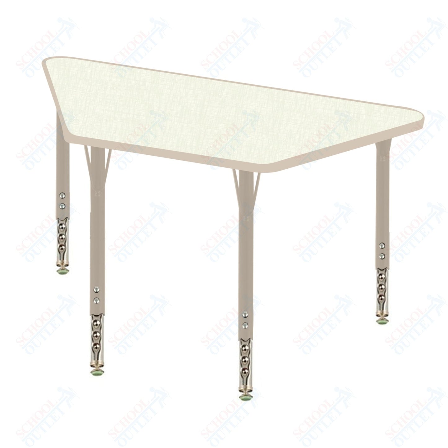 USA Capitol 24" x 48" Trapezoid Activity Table Adjustable Height 23" - 31" (2448TSE) - SchoolOutlet