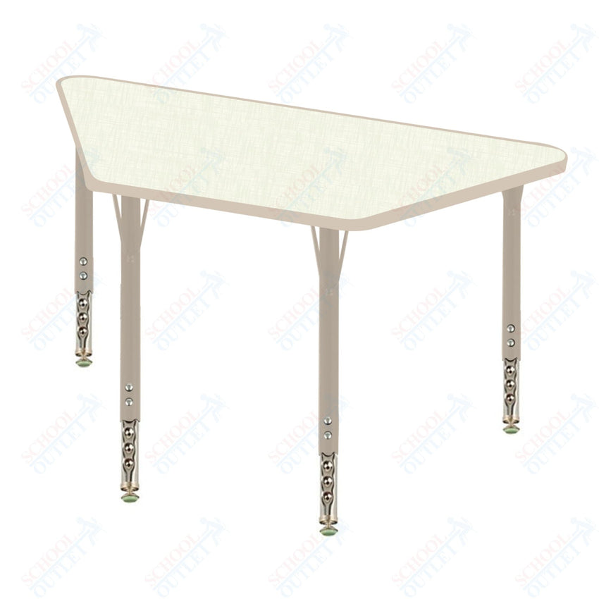 USA Capitol 24" x 48" Trapezoid Activity Table Adjustable Height 23" - 31" (2448TSE) - SchoolOutlet