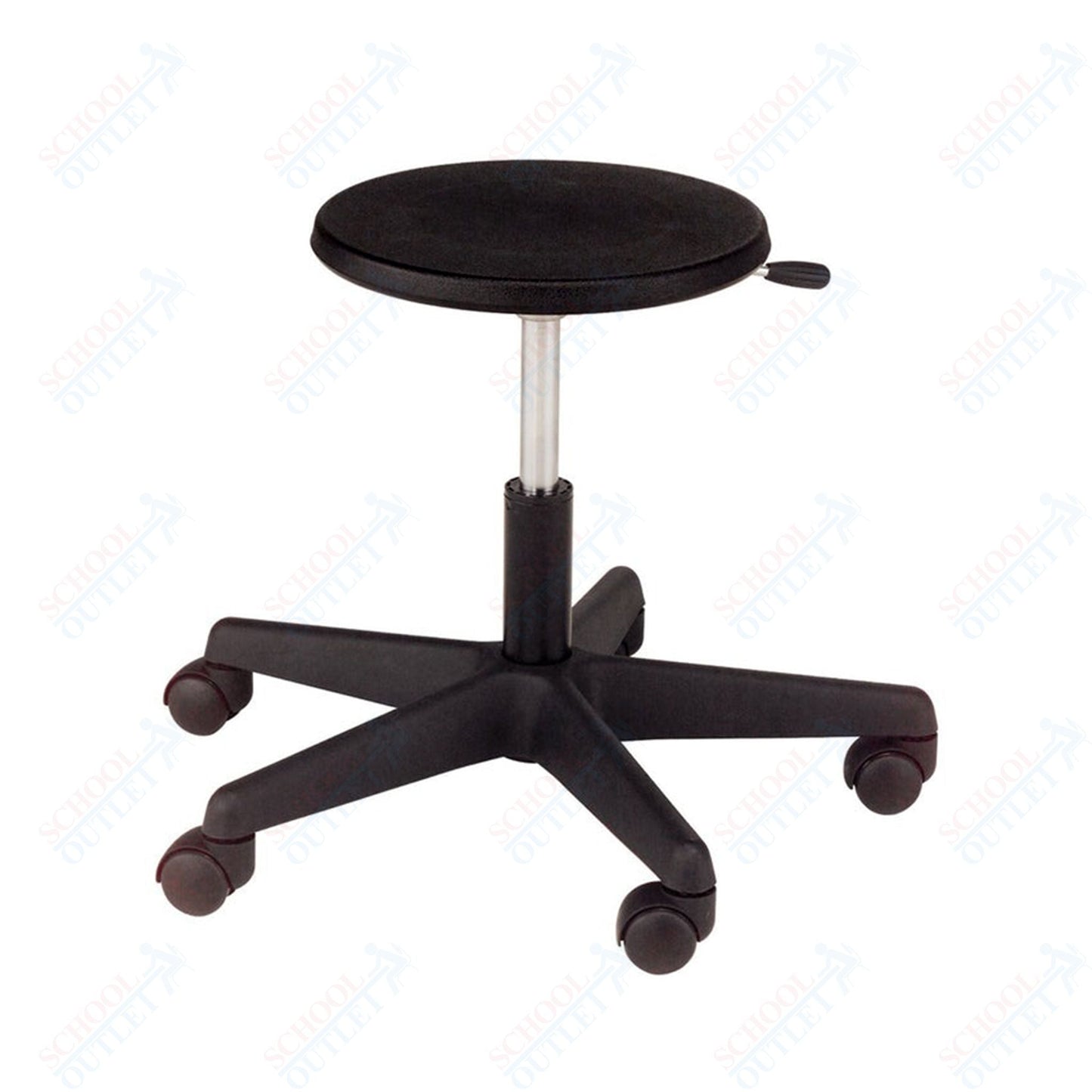 USA Capitol Euroflex Teacher/Lab Poly Seat Stool Adjustable Height 13.5" - 18" (3180) - SchoolOutlet