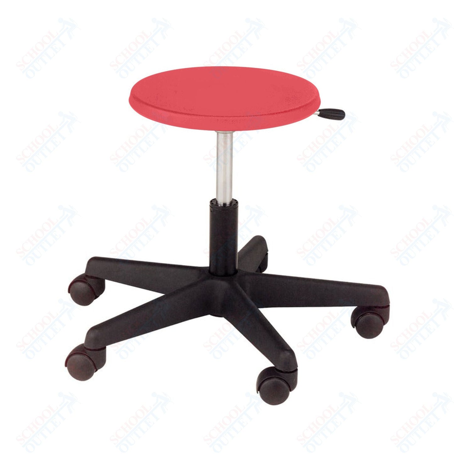 USA Capitol Euroflex Teacher/Lab Poly Seat Stool Adjustable Height 13.5" - 18" (3180) - SchoolOutlet