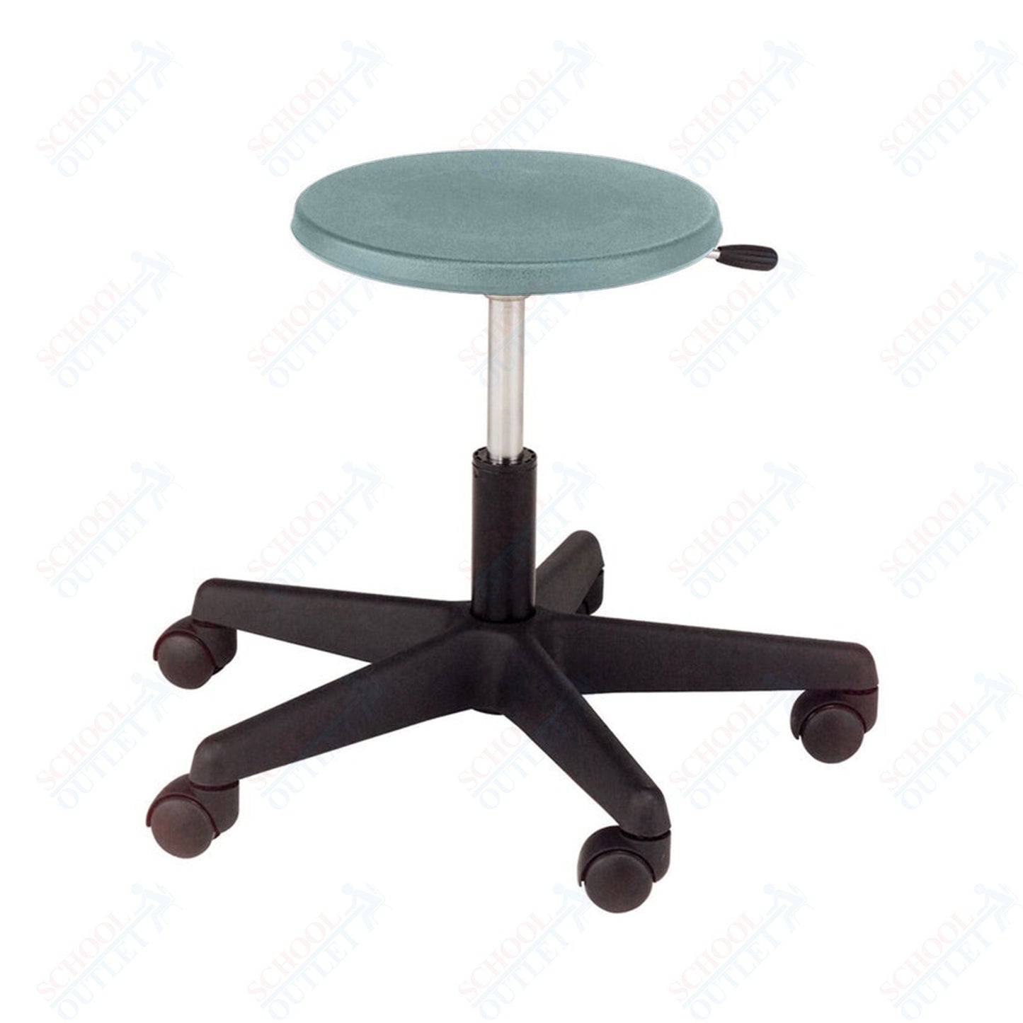 USA Capitol Euroflex Teacher/Lab Poly Seat Stool Adjustable Height 13.5" - 18" (3180) - SchoolOutlet