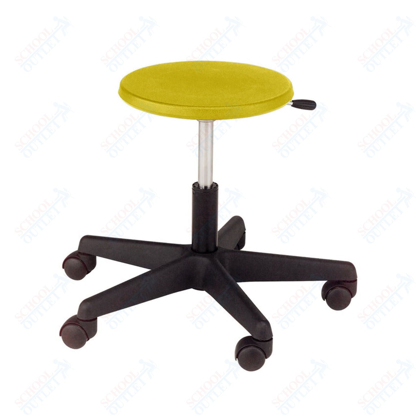 USA Capitol Euroflex Teacher/Lab Poly Seat Stool Adjustable Height 13.5" - 18" (3180) - SchoolOutlet
