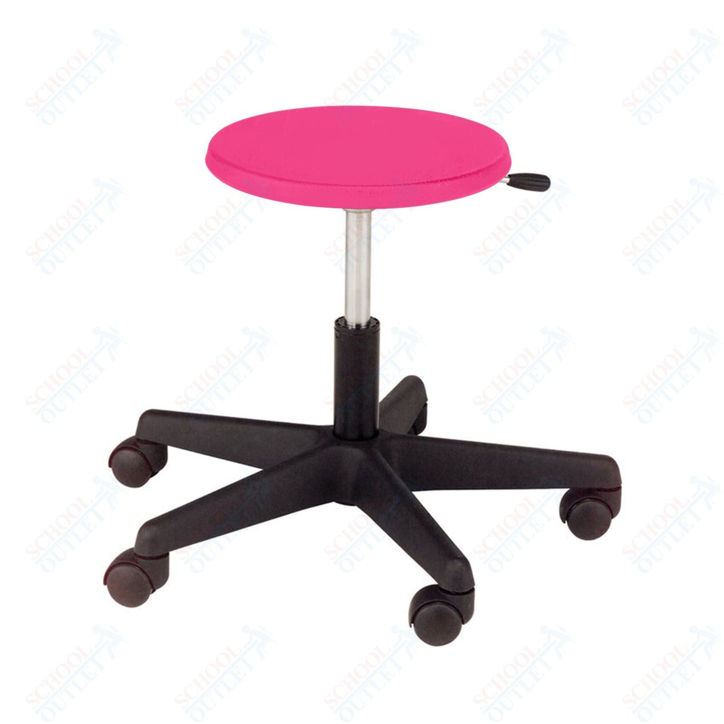 USA Capitol Euroflex Teacher/Lab Poly Seat Stool Adjustable Height 13.5" - 18" (3180) - SchoolOutlet