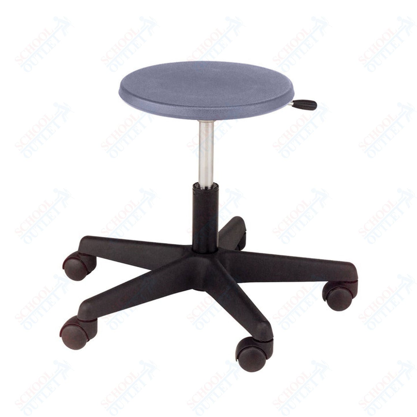 USA Capitol Euroflex Teacher/Lab Poly Seat Stool Adjustable Height 13.5" - 18" (3180) - SchoolOutlet
