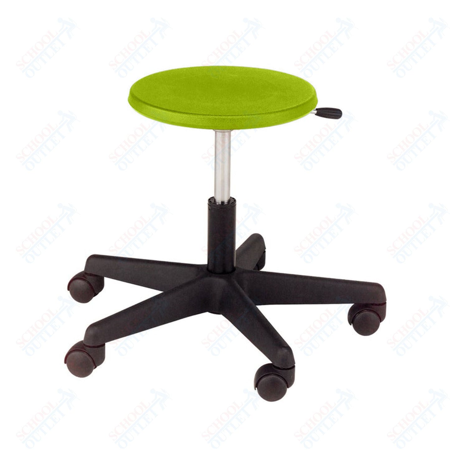 USA Capitol Euroflex Teacher/Lab Poly Seat Stool Adjustable Height 13.5" - 18" (3180) - SchoolOutlet