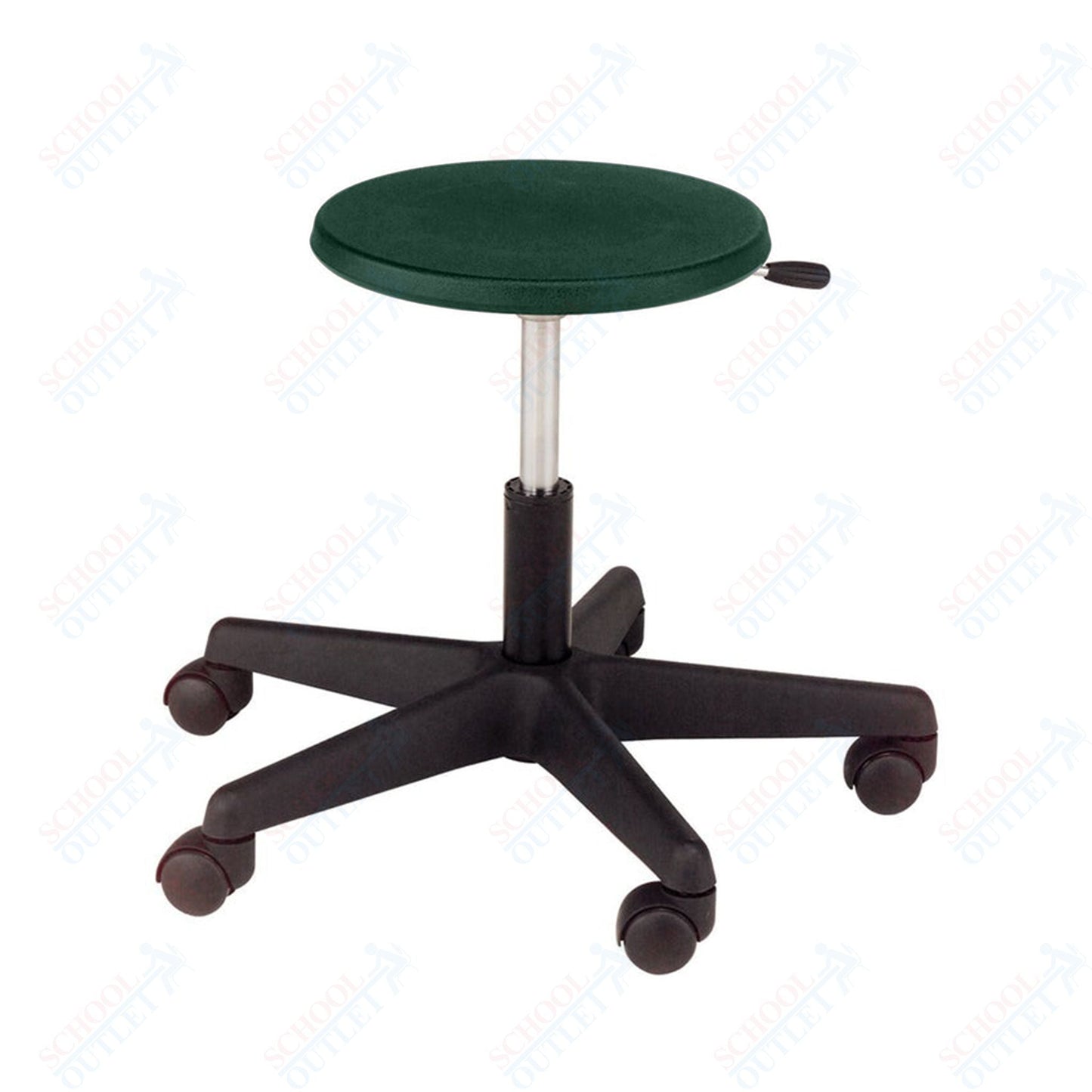 USA Capitol Euroflex Teacher/Lab Poly Seat Stool Adjustable Height 13.5" - 18" (3180) - SchoolOutlet