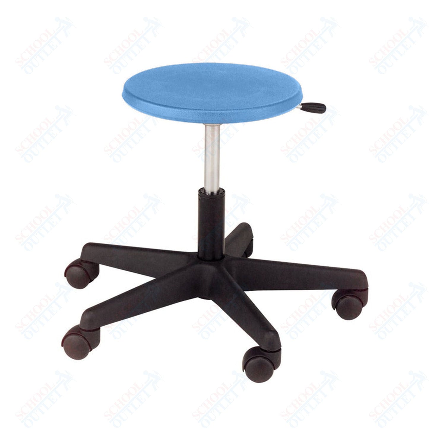 USA Capitol Euroflex Teacher/Lab Poly Seat Stool Adjustable Height 13.5" - 18" (3180) - SchoolOutlet