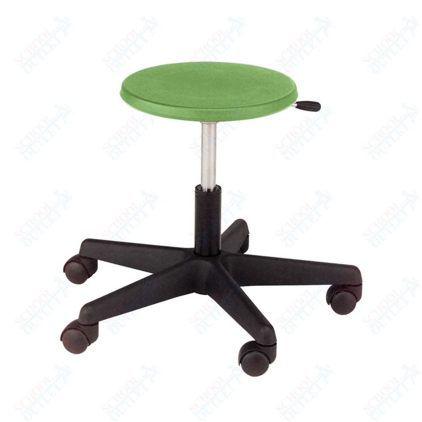 USA Capitol Euroflex Teacher/Lab Poly Seat Stool Adjustable Height 13.5" - 18" (3180) - SchoolOutlet