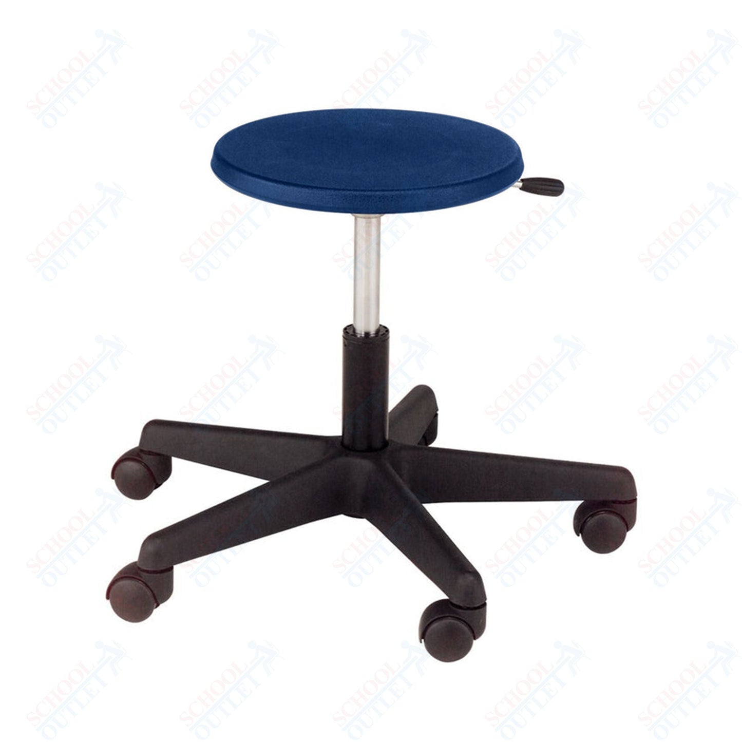 USA Capitol Euroflex Teacher/Lab Poly Seat Stool Adjustable Height 13.5" - 18" (3180) - SchoolOutlet
