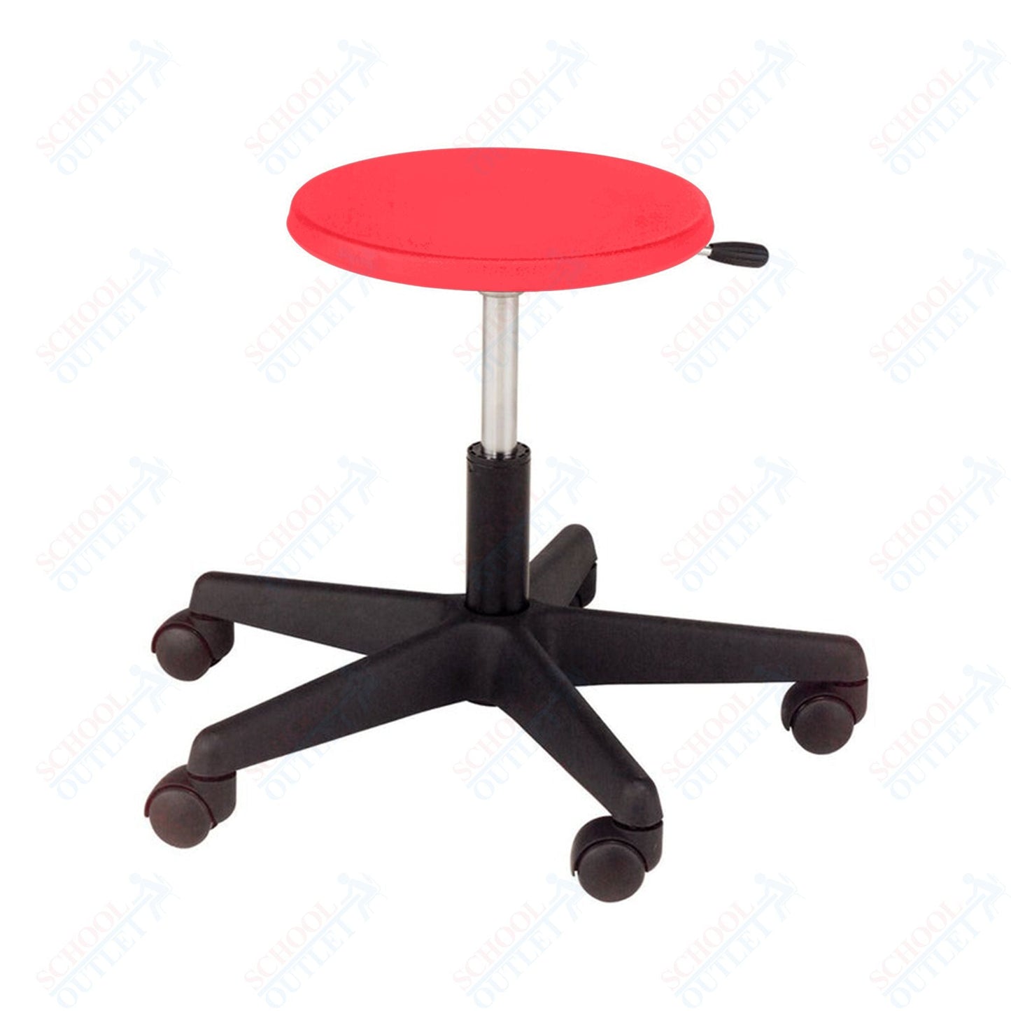 USA Capitol Euroflex Teacher/Lab Poly Seat Stool Adjustable Height 13.5" - 18" (3180) - SchoolOutlet