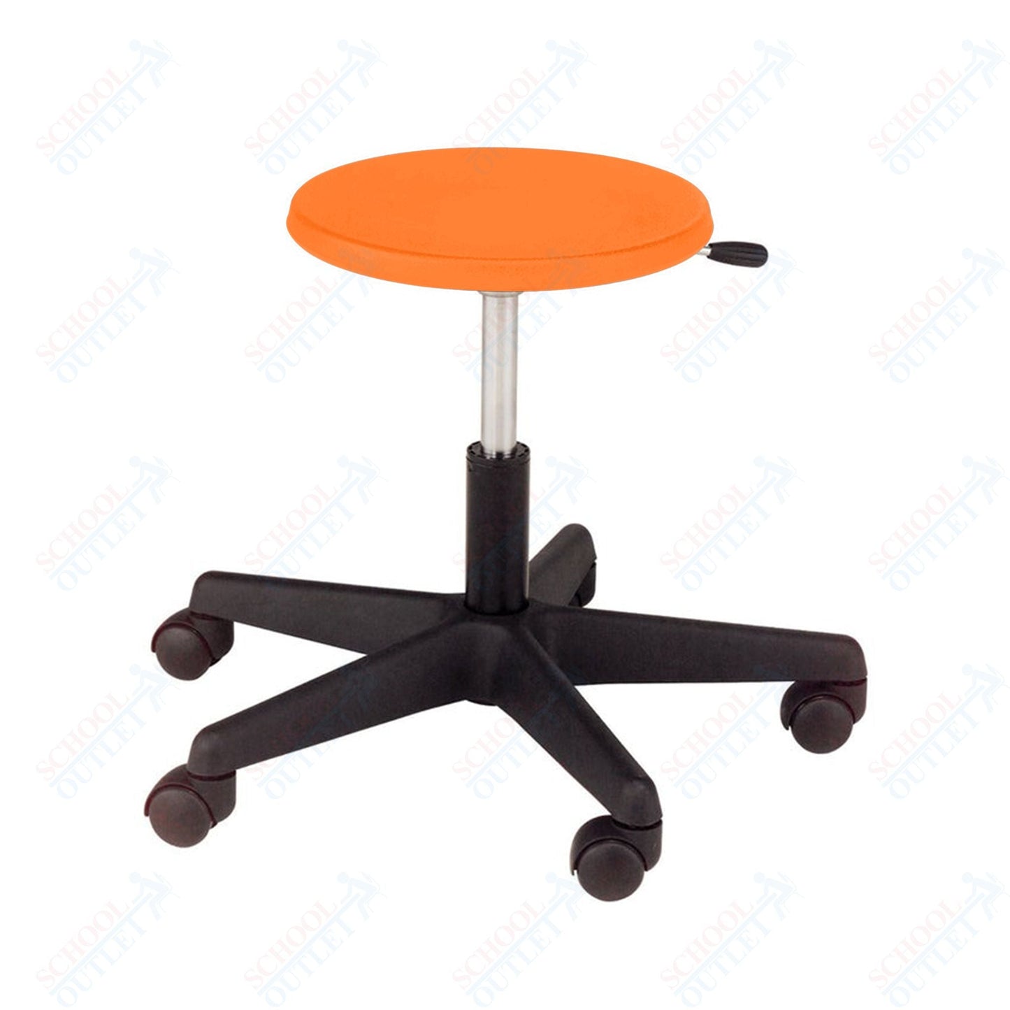 USA Capitol Euroflex Teacher/Lab Poly Seat Stool Adjustable Height 13.5" - 18" (3180) - SchoolOutlet