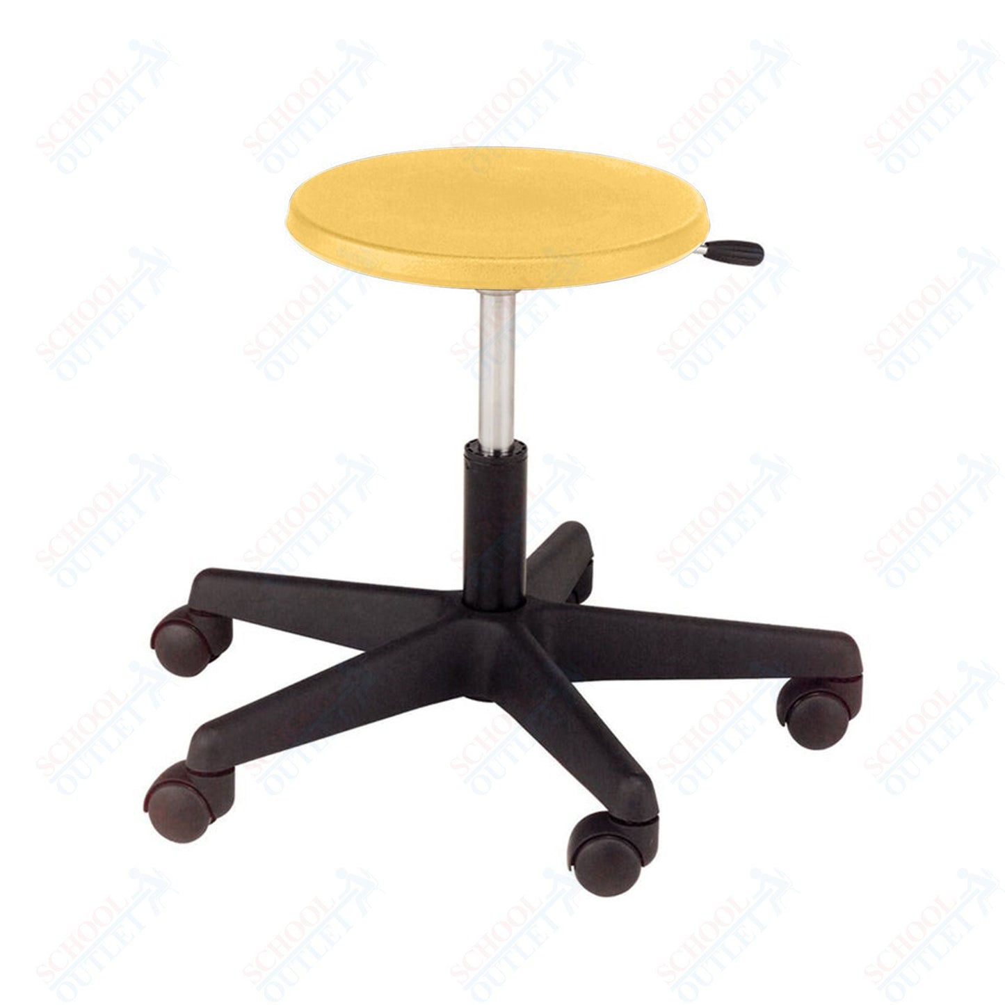 USA Capitol Euroflex Teacher/Lab Poly Seat Stool Adjustable Height 13.5" - 18" (3180) - SchoolOutlet