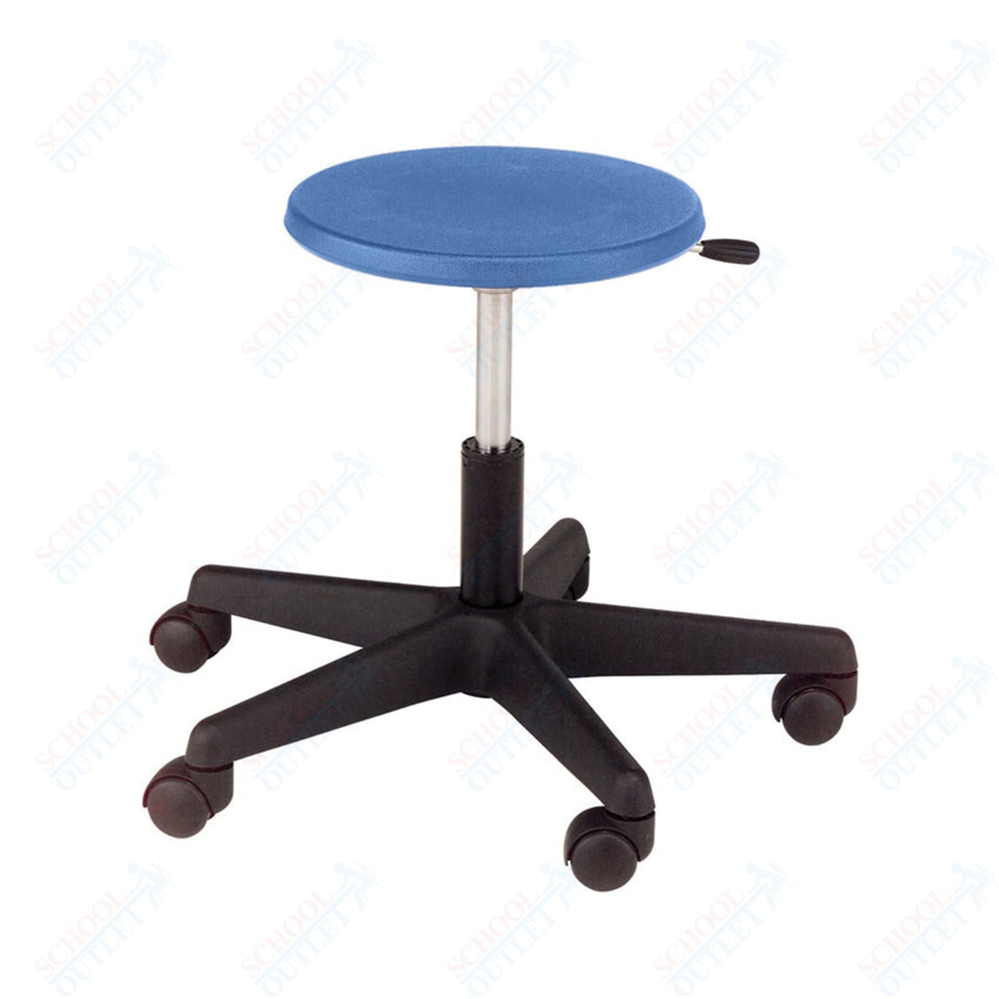 USA Capitol Euroflex Teacher/Lab Poly Seat Stool Adjustable Height 13.5" - 18" (3180) - SchoolOutlet