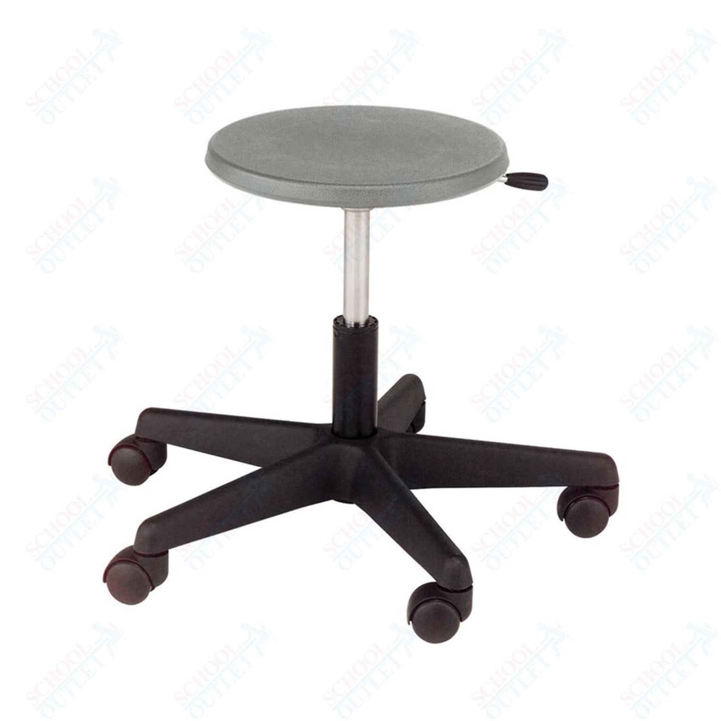 USA Capitol Euroflex Teacher/Lab Poly Seat Stool Adjustable Height 13.5" - 18" (3180) - SchoolOutlet
