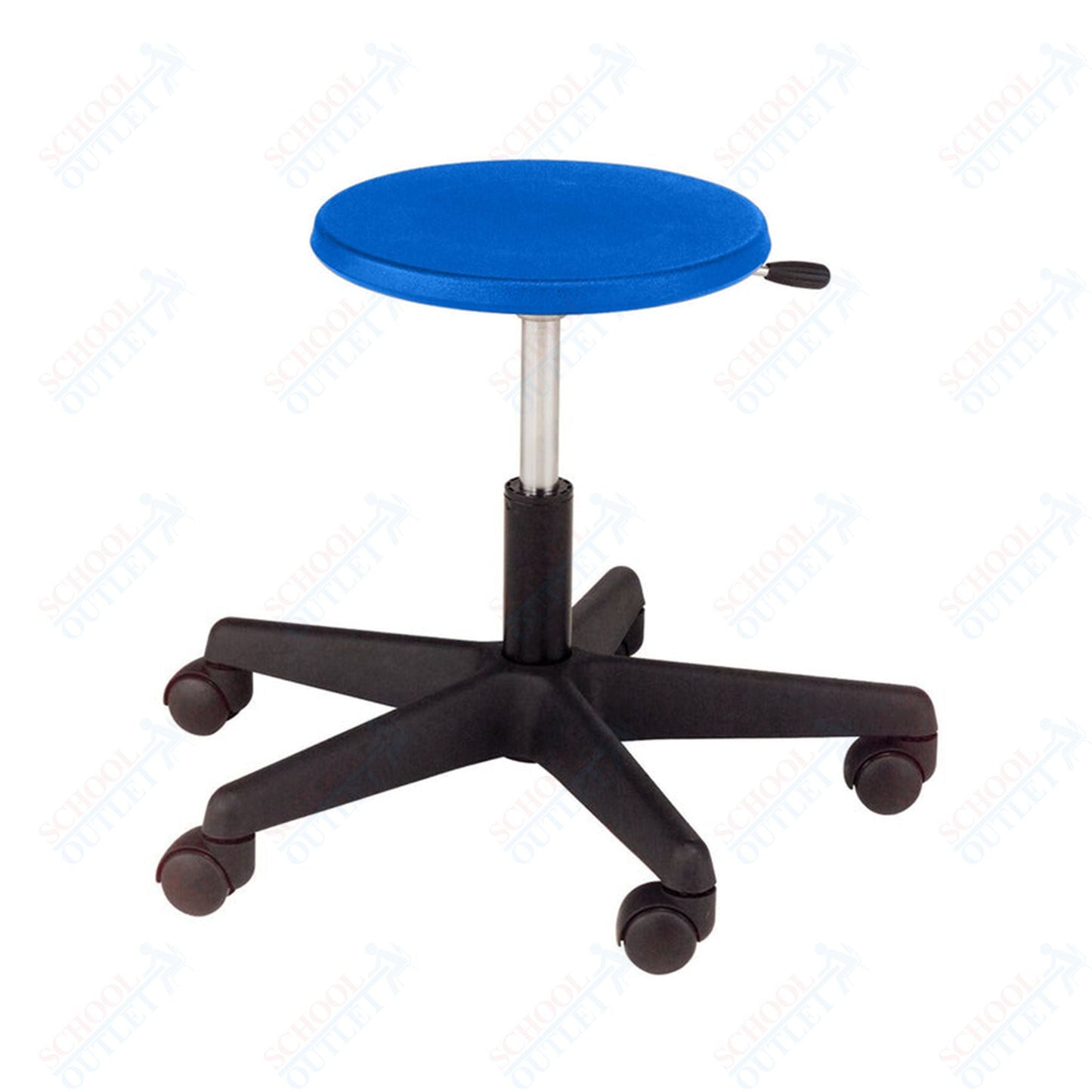 USA Capitol Euroflex Teacher/Lab Poly Seat Stool Adjustable Height 13.5" - 18" (3180) - SchoolOutlet