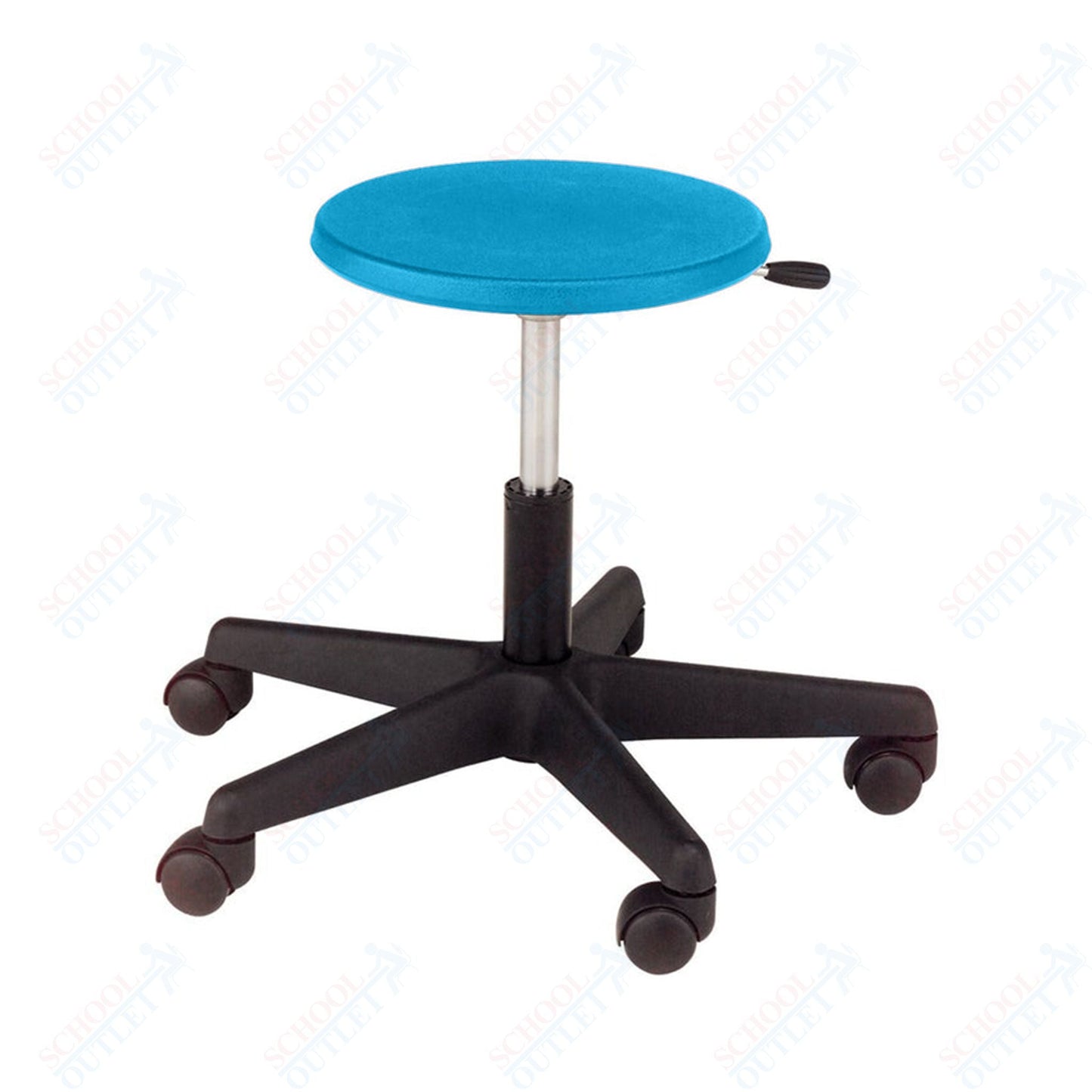USA Capitol Euroflex Teacher/Lab Poly Seat Stool Adjustable Height 13.5" - 18" (3180) - SchoolOutlet