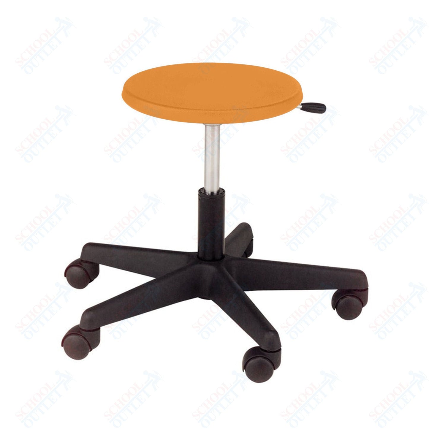 USA Capitol Euroflex Teacher/Lab Poly Seat Stool Adjustable Height 13.5" - 18" (3180) - SchoolOutlet