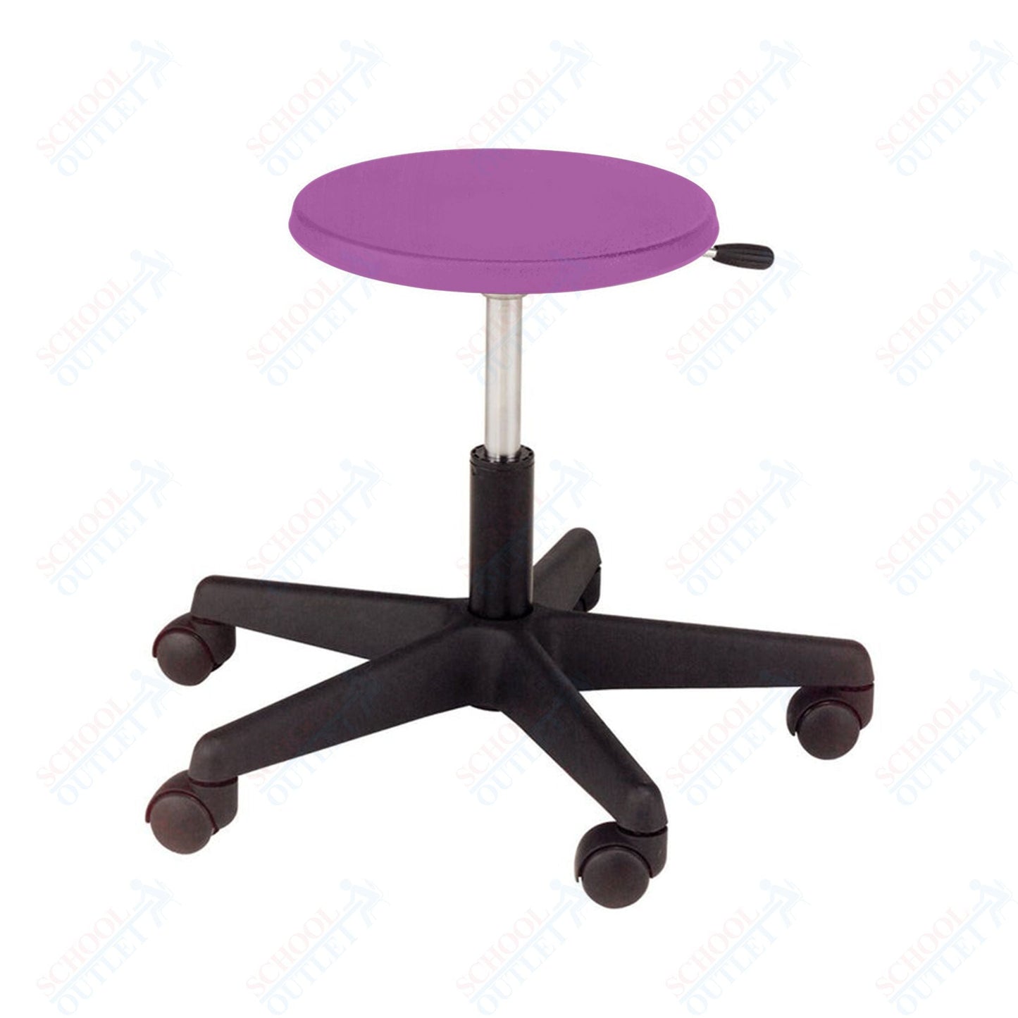 USA Capitol Euroflex Teacher/Lab Poly Seat Stool Adjustable Height 13.5" - 18" (3180) - SchoolOutlet