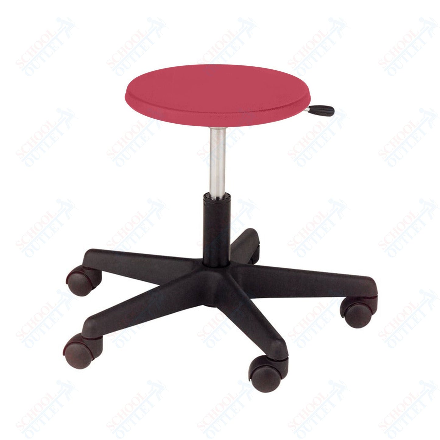 USA Capitol Euroflex Teacher/Lab Poly Seat Stool Adjustable Height 13.5" - 18" (3180) - SchoolOutlet