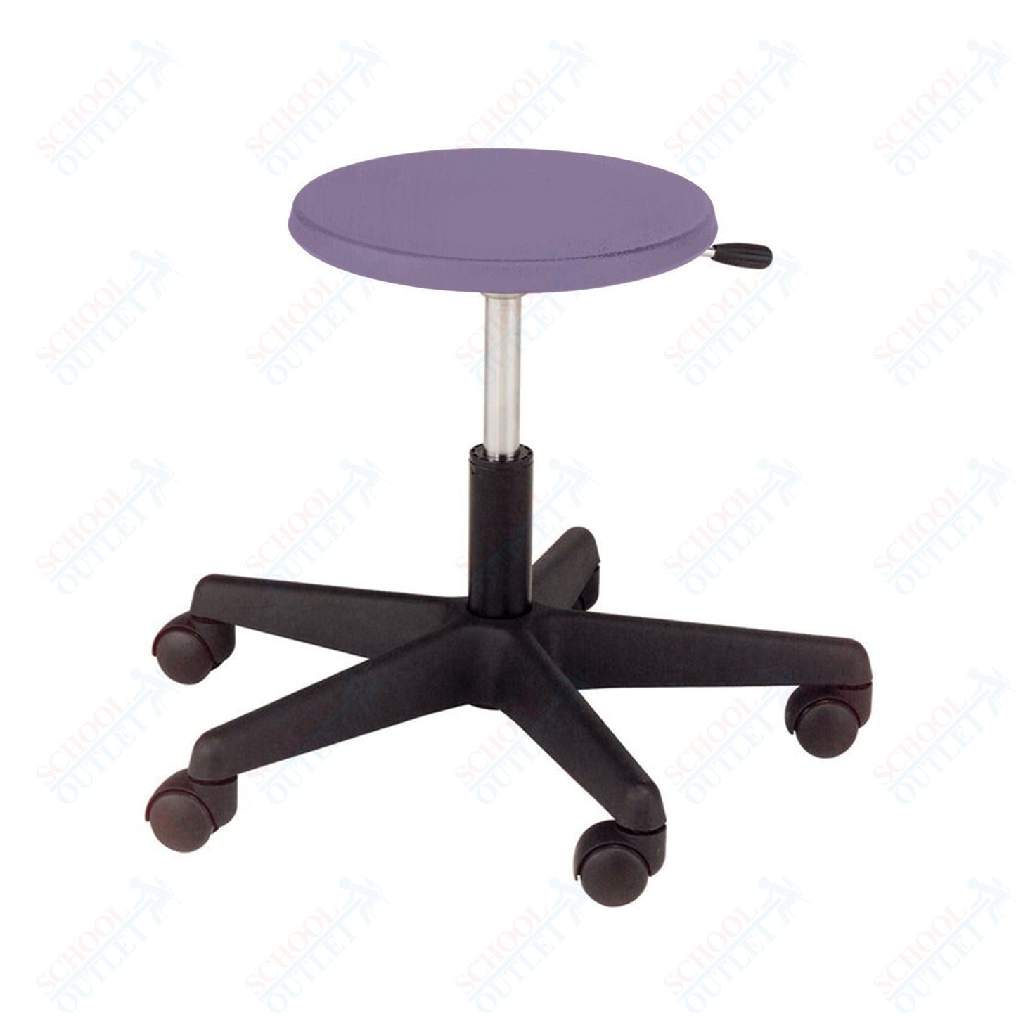 USA Capitol Euroflex Teacher/Lab Poly Seat Stool Adjustable Height 13.5" - 18" (3180) - SchoolOutlet