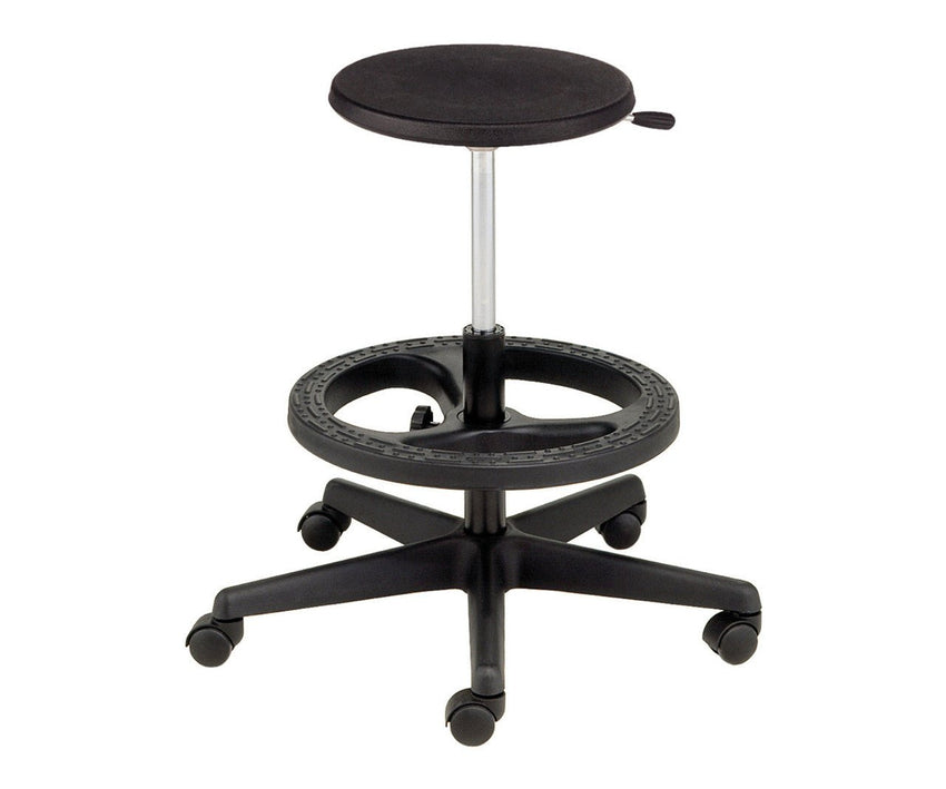USA Capitol Euroflex Teacher/Lab Poly Seat Stool with Foot ring Adjustable Height 13.5" - 18" (3185) - SchoolOutlet