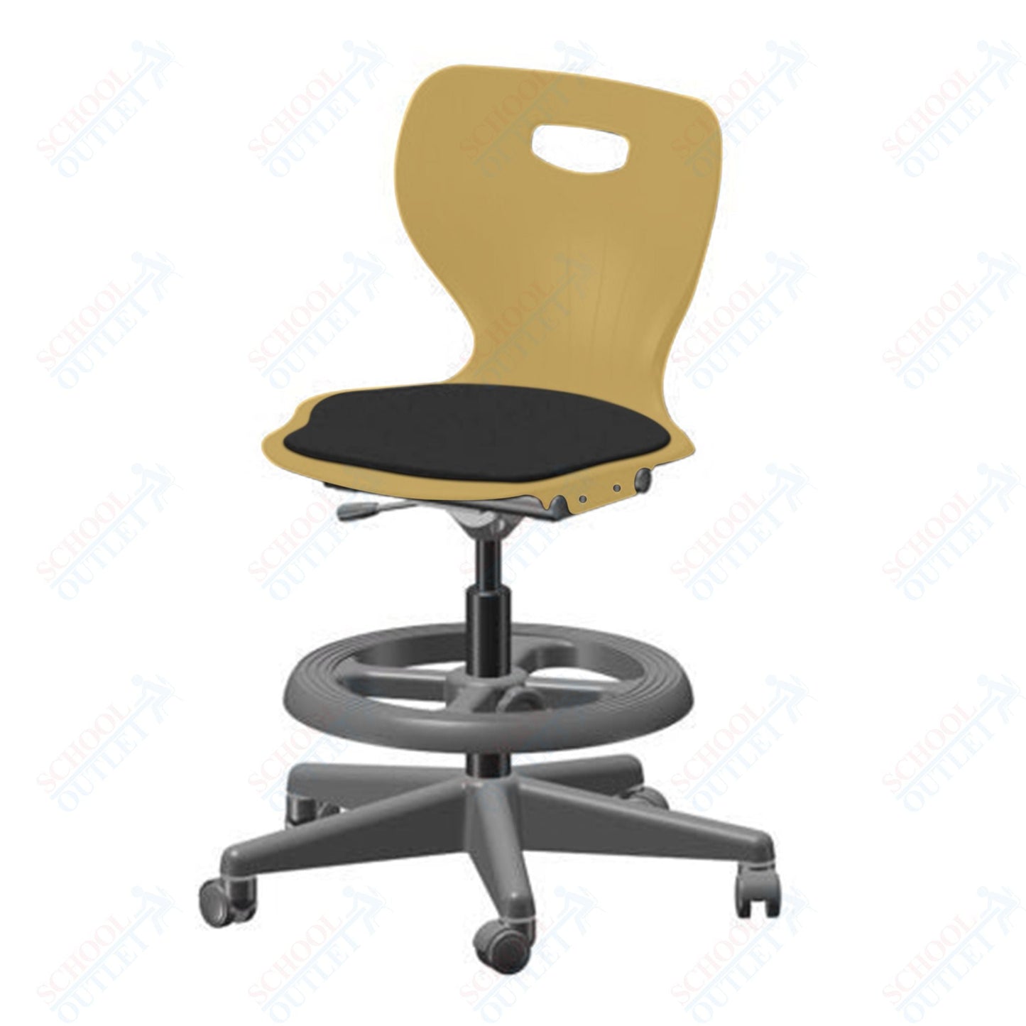 USA Capitol Euroflex Lab Chair with Adjustable Height 20" - 27" (3195) - SchoolOutlet