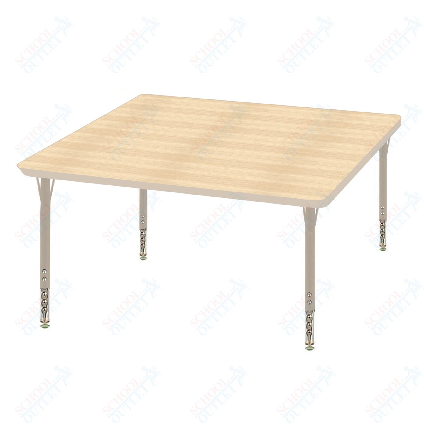USA Capitol 36" Square Activity Table Adjustable Height 23" - 31" (36SQSE) - SchoolOutlet