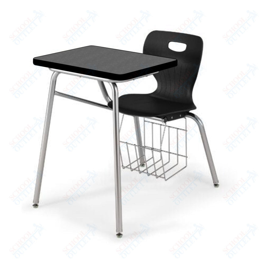 USA Capitol Euroflex 16" Combination Desk with Book Basket (3916) - SchoolOutlet