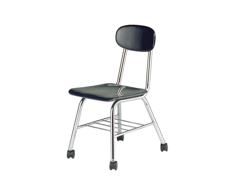 USA Capitol Legacy H-Frame 17.5" Hard Plastic Mobile Chair with Book Rack (527C) - SchoolOutlet