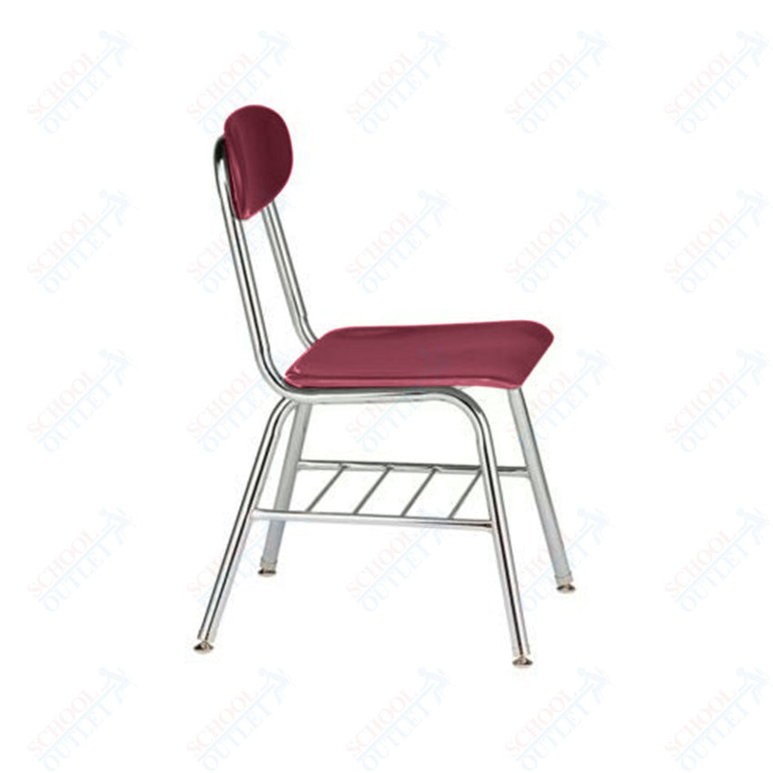 USA Capitol Legacy H - Frame 17.5" Hard Plastic Mobile Chair with Book Rack (527C) - SchoolOutlet