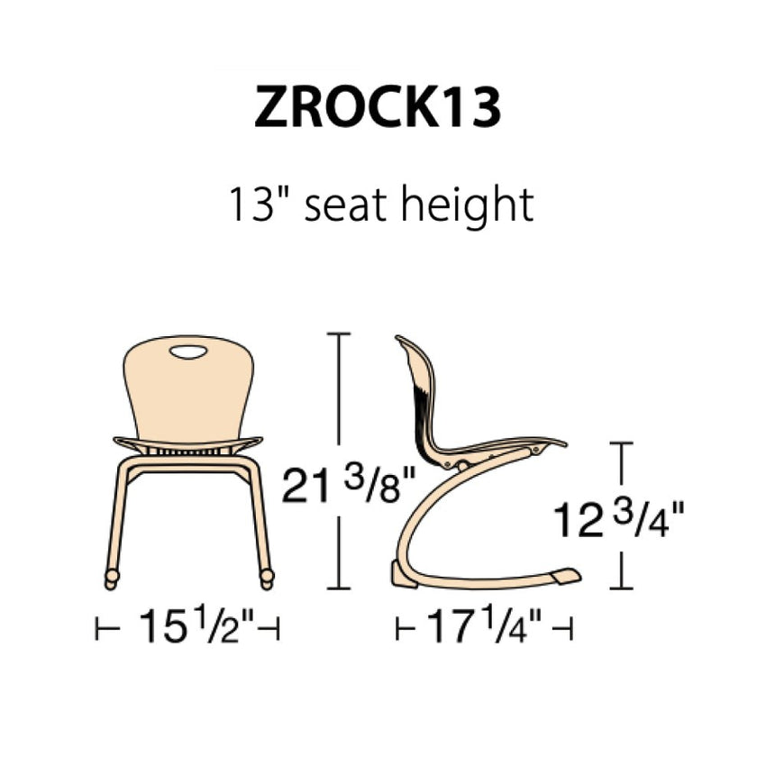 Virco ZROCK13 - Rocking Chair Zuma Series 13" Rocker (Virco ZROCK13) - SchoolOutlet