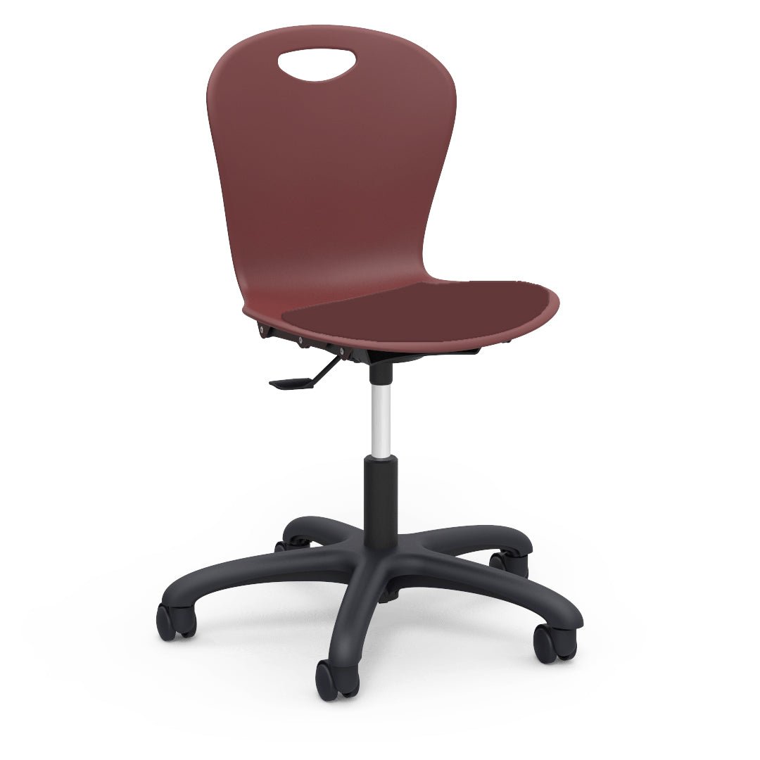 Virco ZTASK18LP - Zuma Series Mobile Task Chair with low-profile seat pad & Wheels (Virco ZTASK18LP) - SchoolOutlet