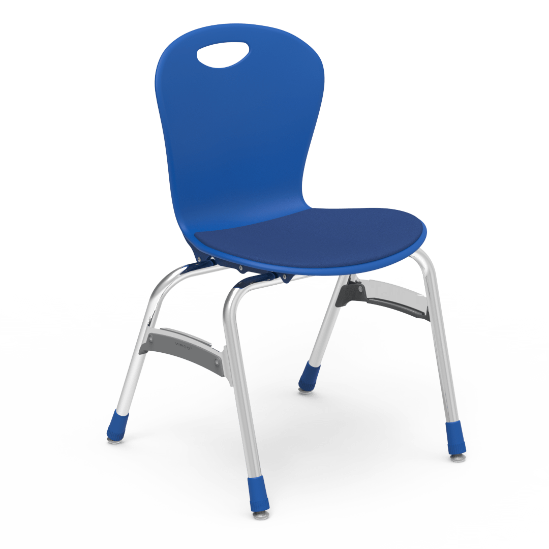 Virco ZU418LP - Zuma Series 4 - Legged Ergonomic Stack Chair, Contoured Seat/Back - 18" Seat Height (Virco ZU418LP) - SchoolOutlet
