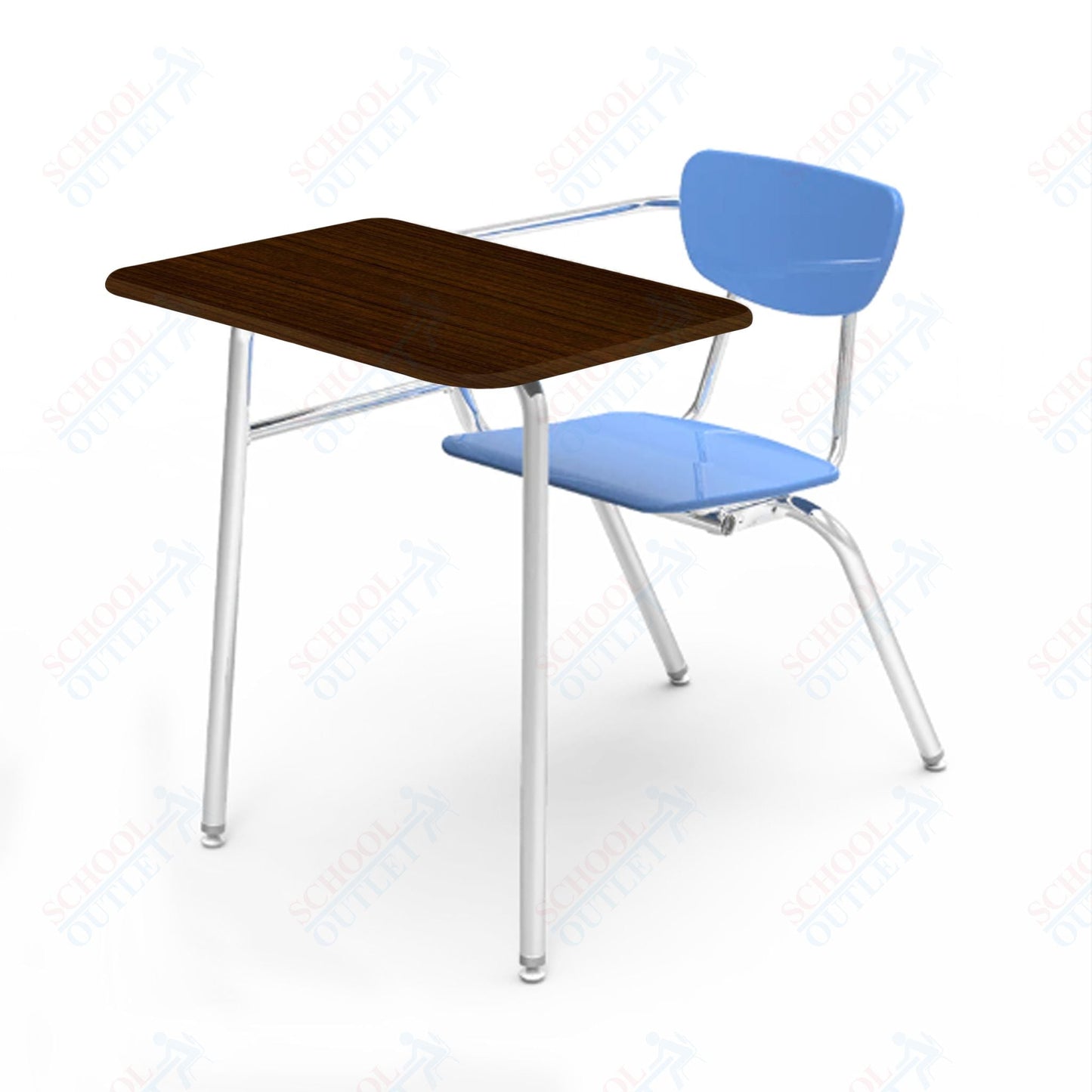 Virco 3400NBRL - Combo Desk with 18" Hard Plastic Seat, 18" x 24" Laminate Top, no bookrack (Virco 3400NBRL) - SchoolOutlet