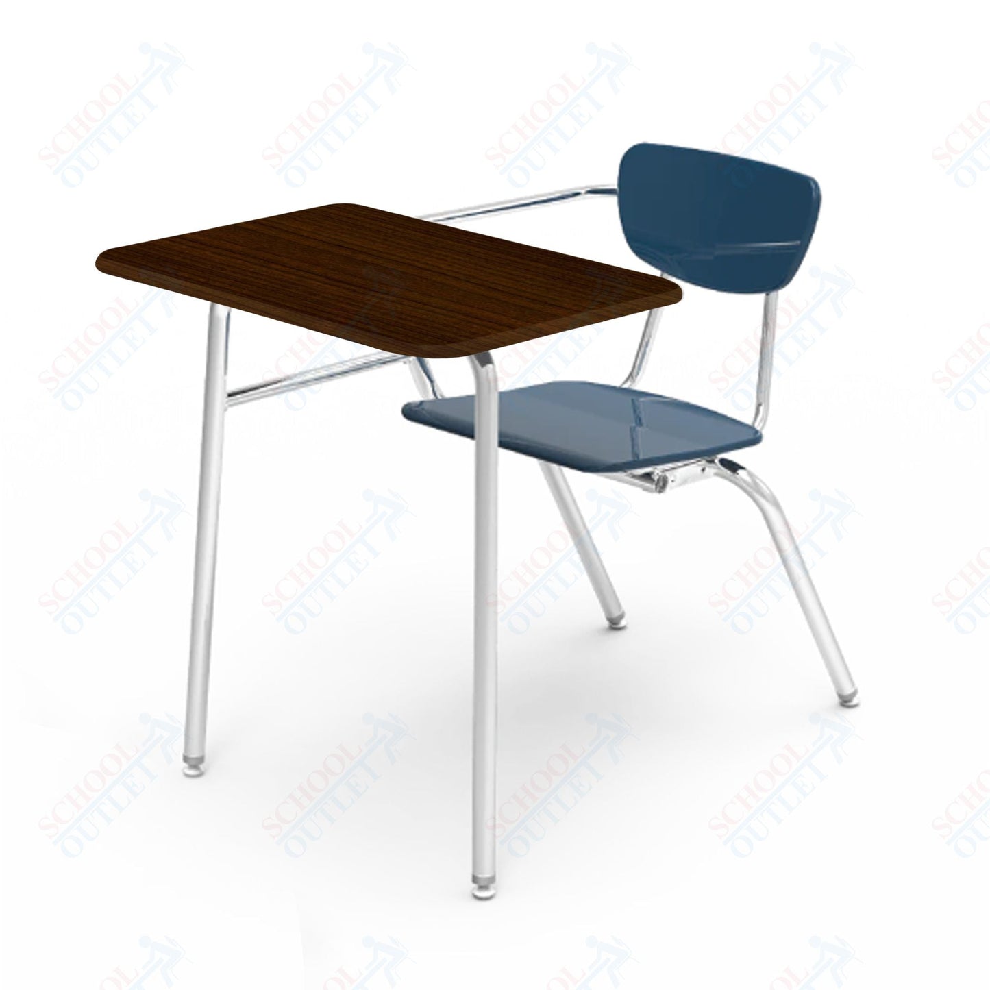 Virco 3400NBRL - Combo Desk with 18" Hard Plastic Seat, 18" x 24" Laminate Top, no bookrack (Virco 3400NBRL) - SchoolOutlet