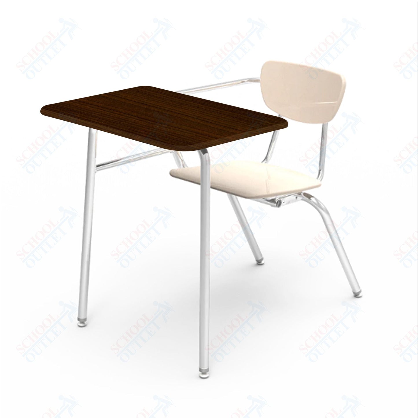 Virco 3400NBRL - Combo Desk with 18" Hard Plastic Seat, 18" x 24" Laminate Top, no bookrack (Virco 3400NBRL) - SchoolOutlet