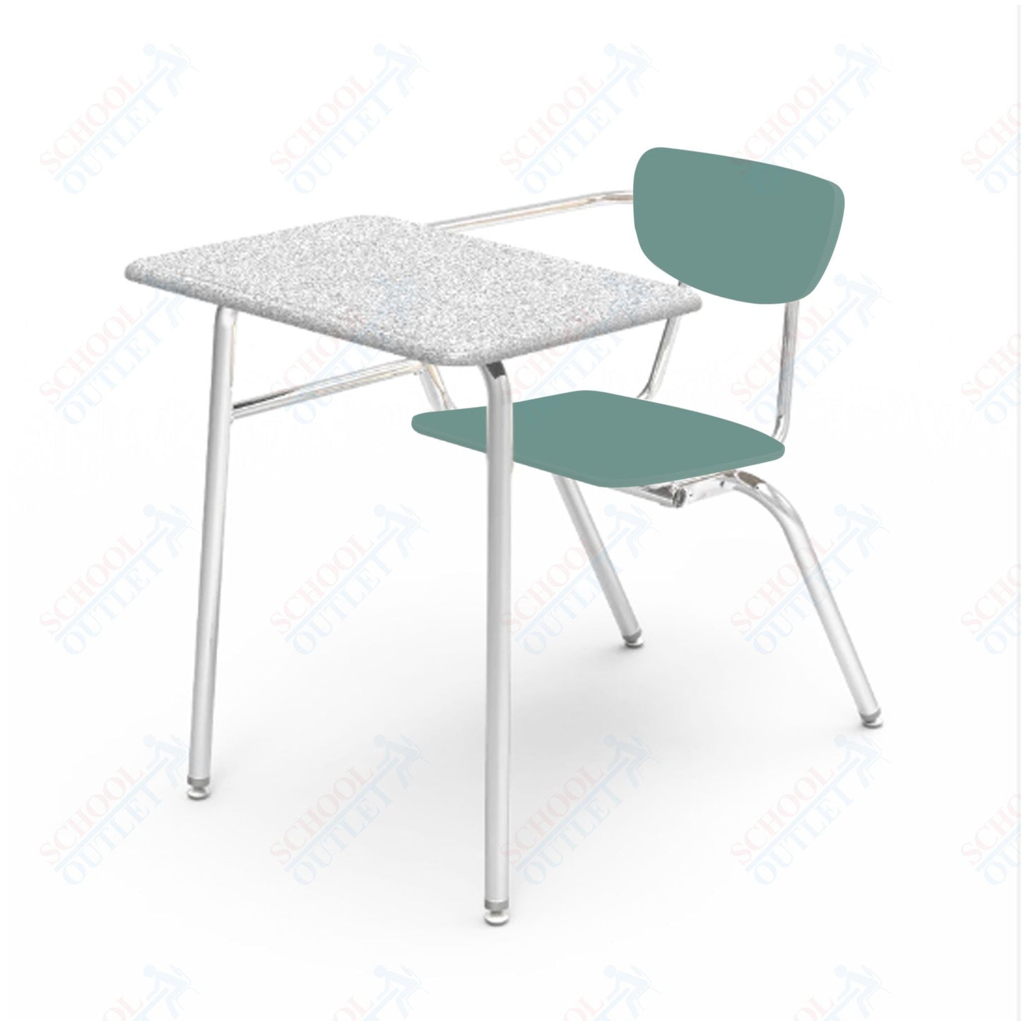 Virco 3400NBRL - Combo Desk with 18" Hard Plastic Seat, 18" x 24" Laminate Top, no bookrack (Virco 3400NBRL) - SchoolOutlet