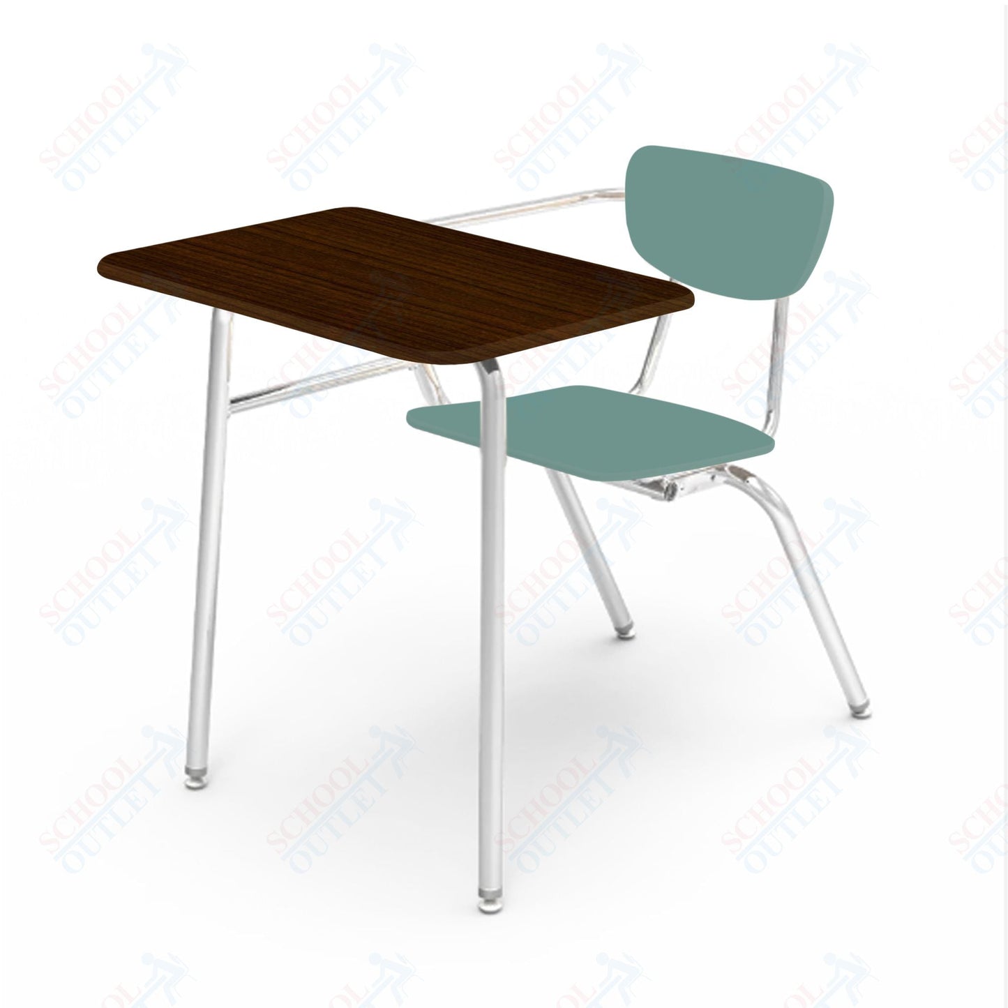 Virco 3400NBRL - Combo Desk with 18" Hard Plastic Seat, 18" x 24" Laminate Top, no bookrack (Virco 3400NBRL) - SchoolOutlet