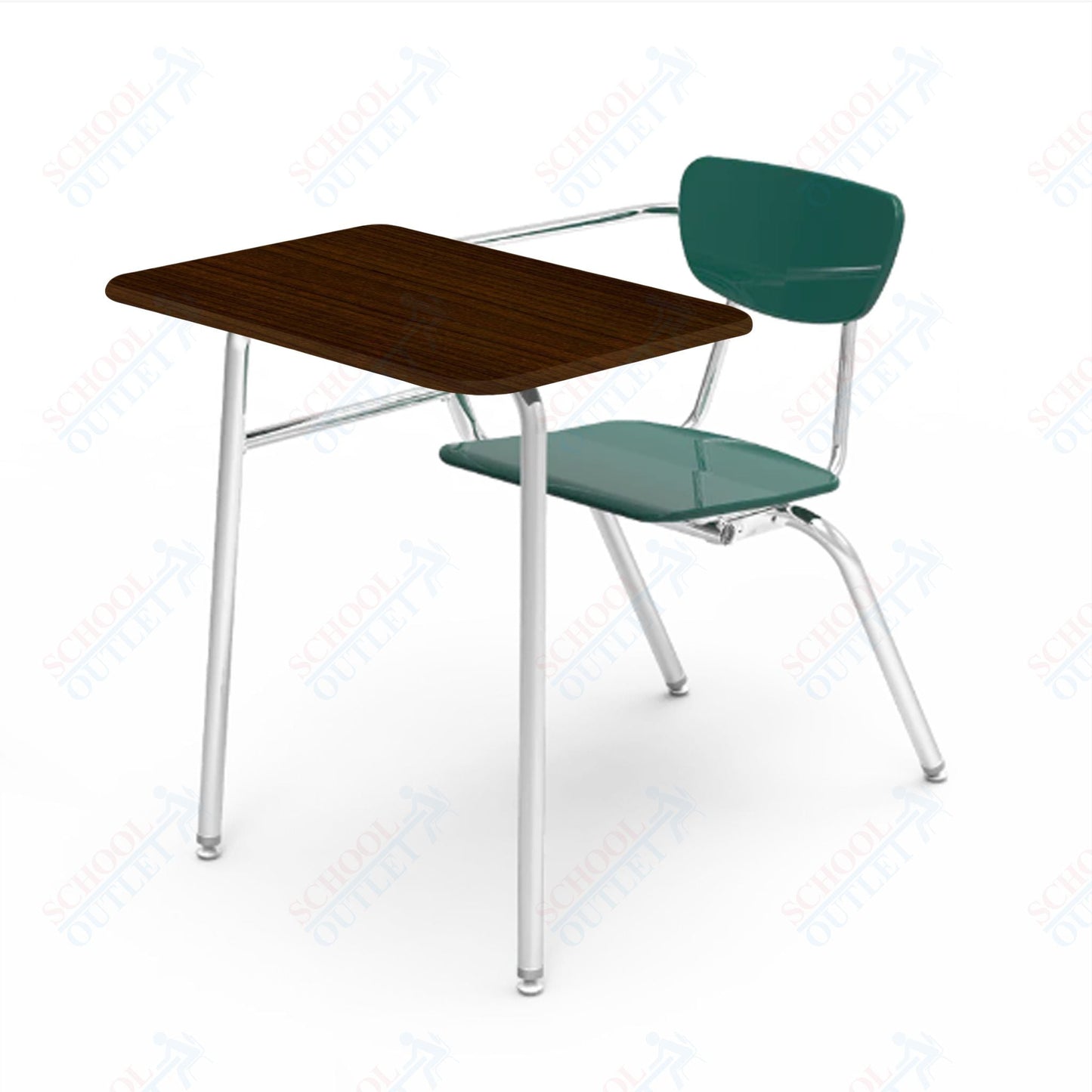 Virco 3400NBRL - Combo Desk with 18" Hard Plastic Seat, 18" x 24" Laminate Top, no bookrack (Virco 3400NBRL) - SchoolOutlet