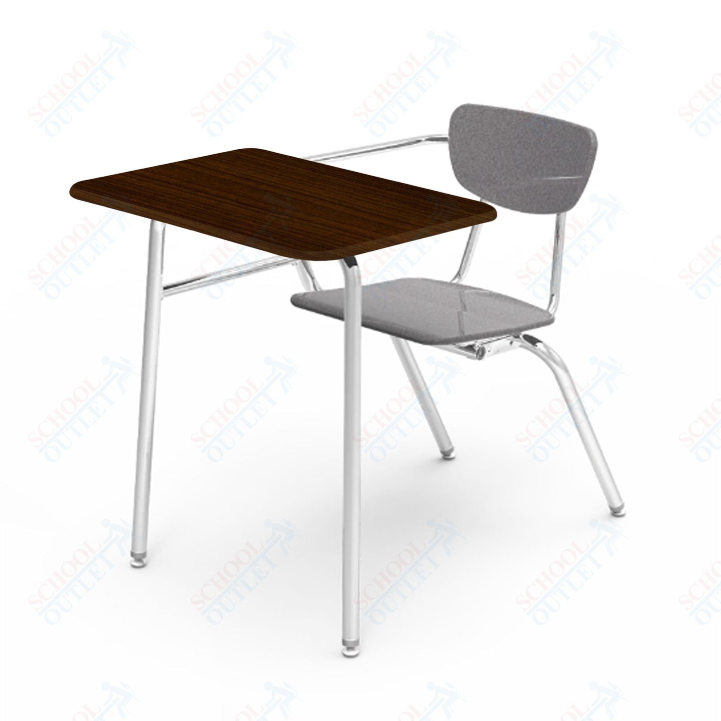 Virco 3400NBRL - Combo Desk with 18" Hard Plastic Seat, 18" x 24" Laminate Top, no bookrack (Virco 3400NBRL) - SchoolOutlet