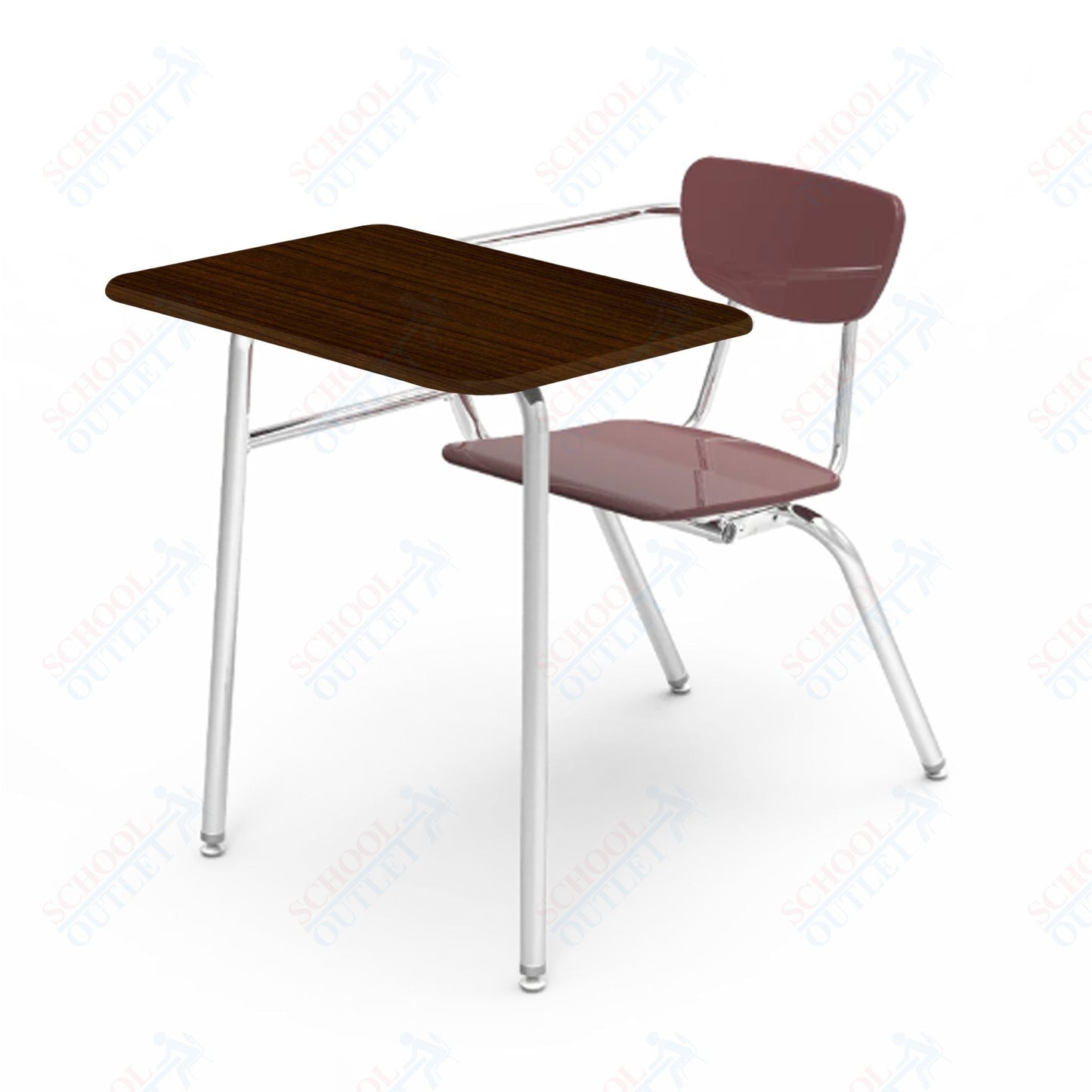 Virco 3400NBRL - Combo Desk with 18" Hard Plastic Seat, 18" x 24" Laminate Top, no bookrack (Virco 3400NBRL) - SchoolOutlet
