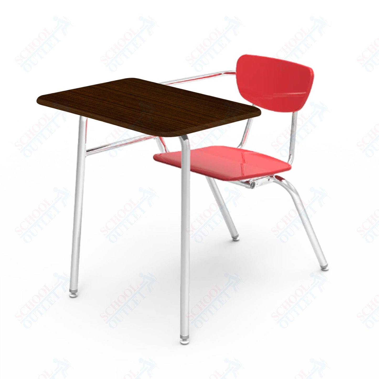 Virco 3400NBRL - Combo Desk with 18" Hard Plastic Seat, 18" x 24" Laminate Top, no bookrack (Virco 3400NBRL) - SchoolOutlet