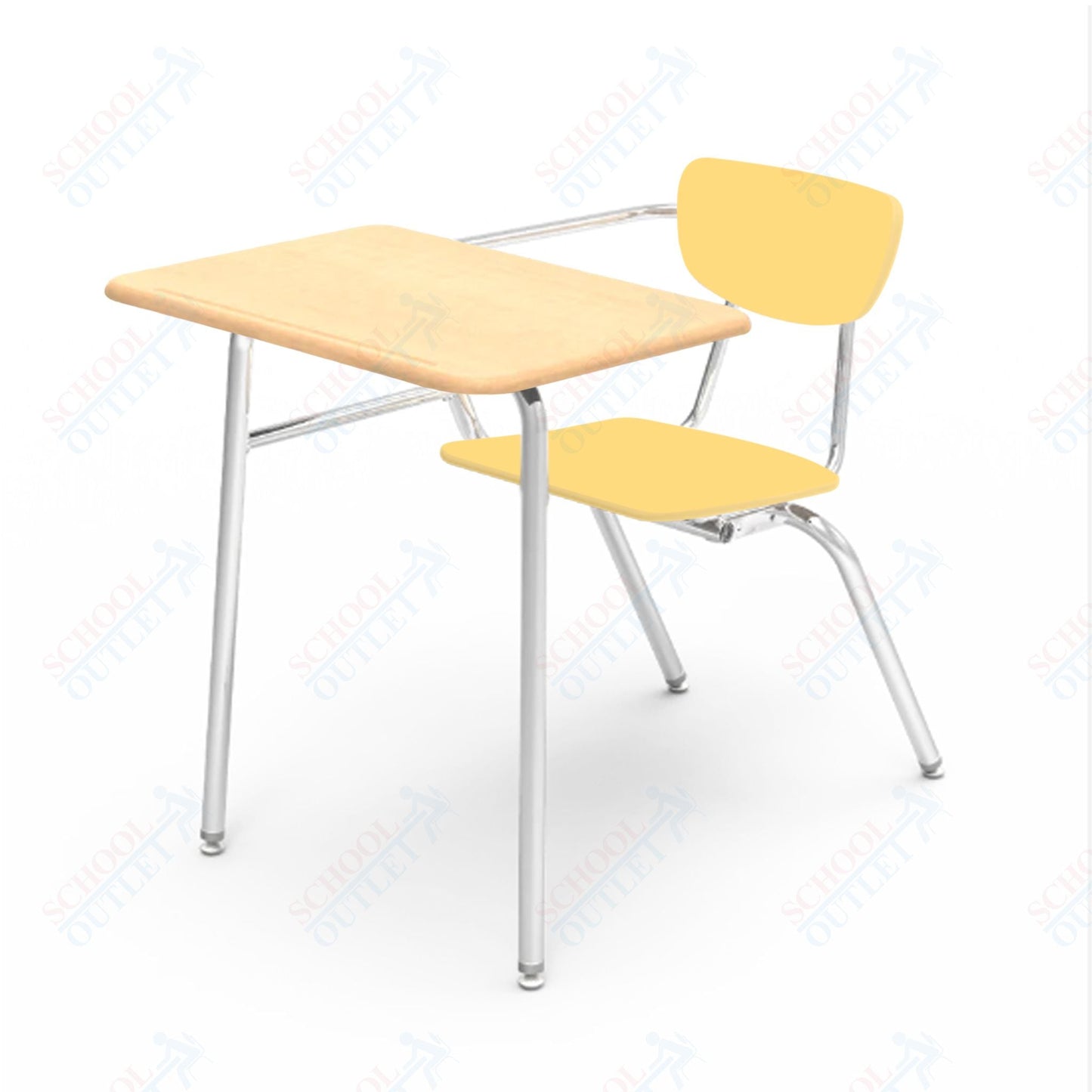 Virco 3400NBRL - Combo Desk with 18" Hard Plastic Seat, 18" x 24" Laminate Top, no bookrack (Virco 3400NBRL) - SchoolOutlet