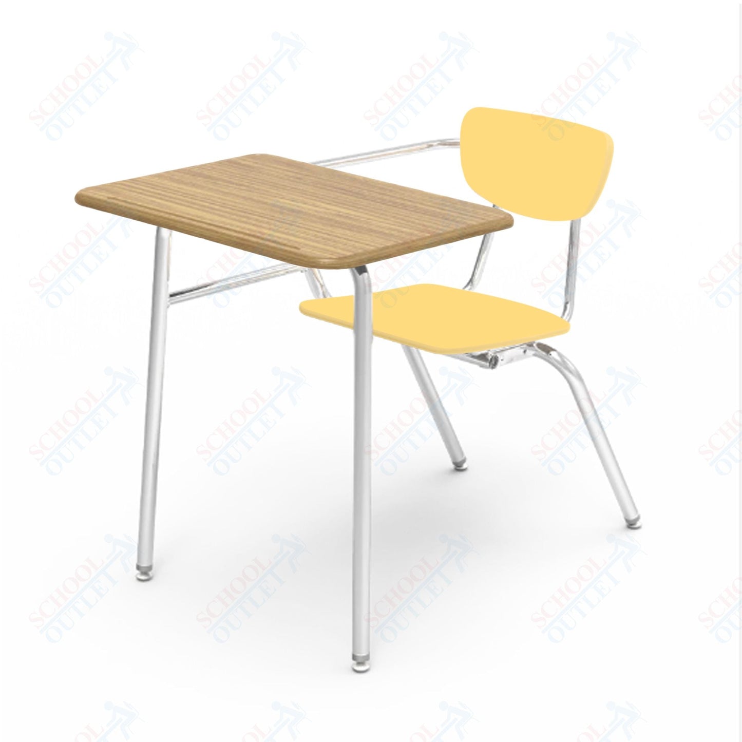 Virco 3400NBRL - Combo Desk with 18" Hard Plastic Seat, 18" x 24" Laminate Top, no bookrack (Virco 3400NBRL) - SchoolOutlet