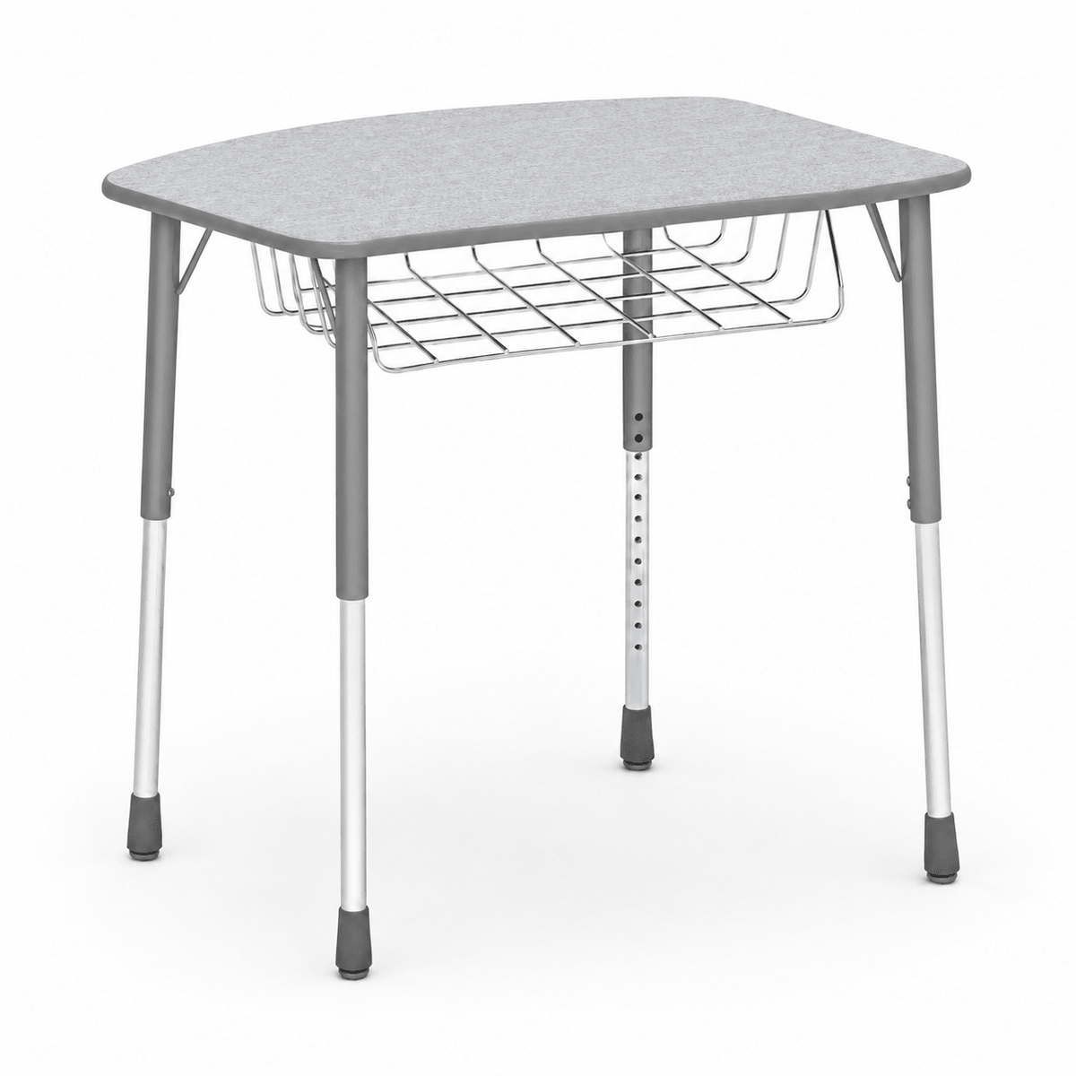 Virco ZADJ2031BRM - ZUMA Series Student Desk, Hard Plastic 22 3/4" x 31 5/8" Top with wire book box - SchoolOutlet