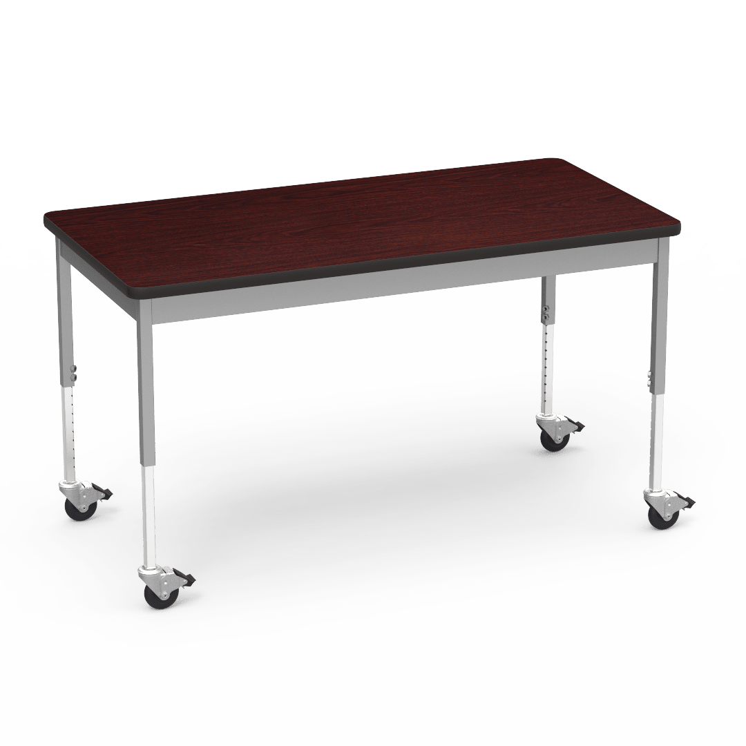 Virco 6800 Series Multi-Purpose Table w/Caster - 30"W x 60"L x 24"-34"H - SchoolOutlet