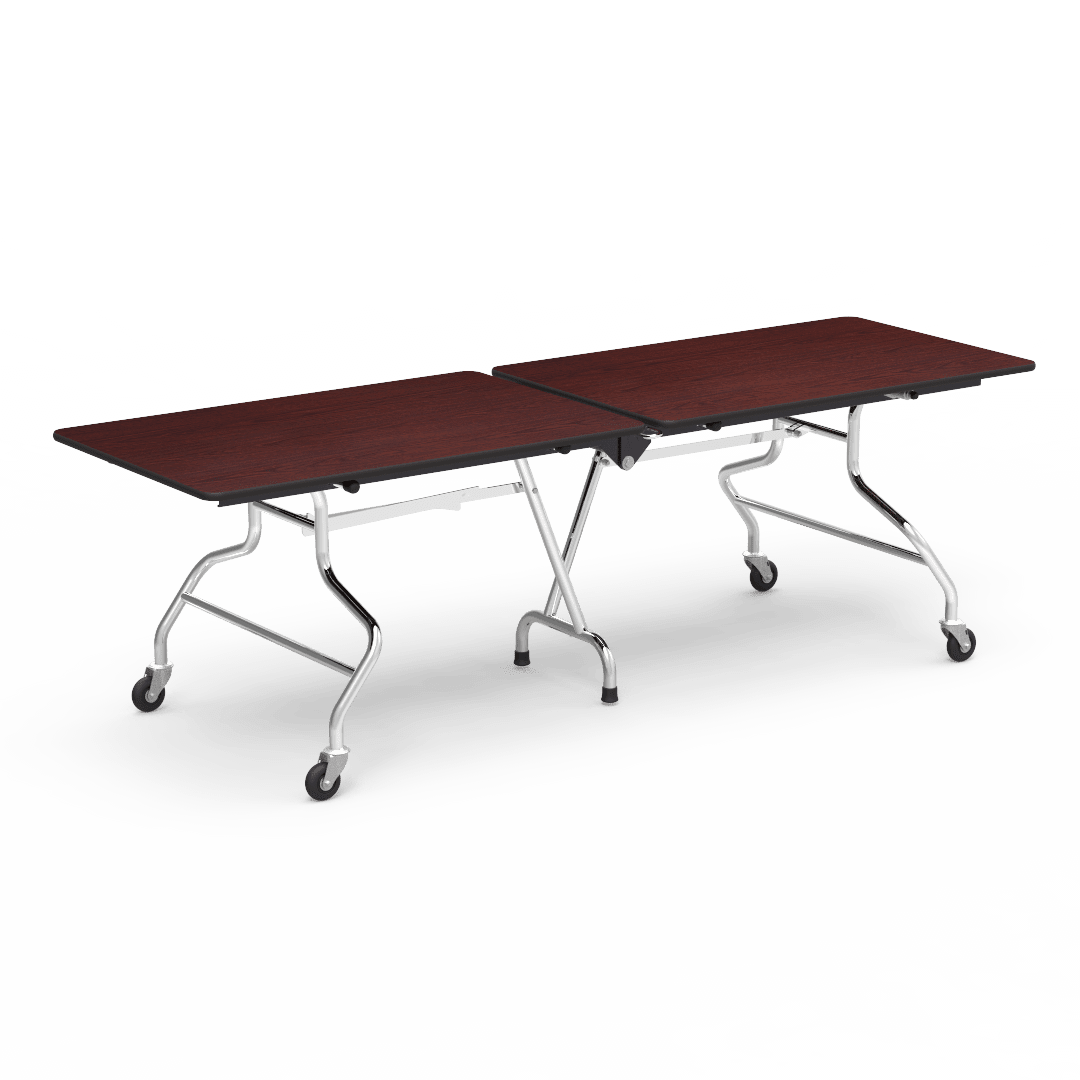 Virco MT3096AE - Mobile Folding Cafeteria Table - Sure Edge - 30"W x 8'L (Virco MT3096AE) - SchoolOutlet