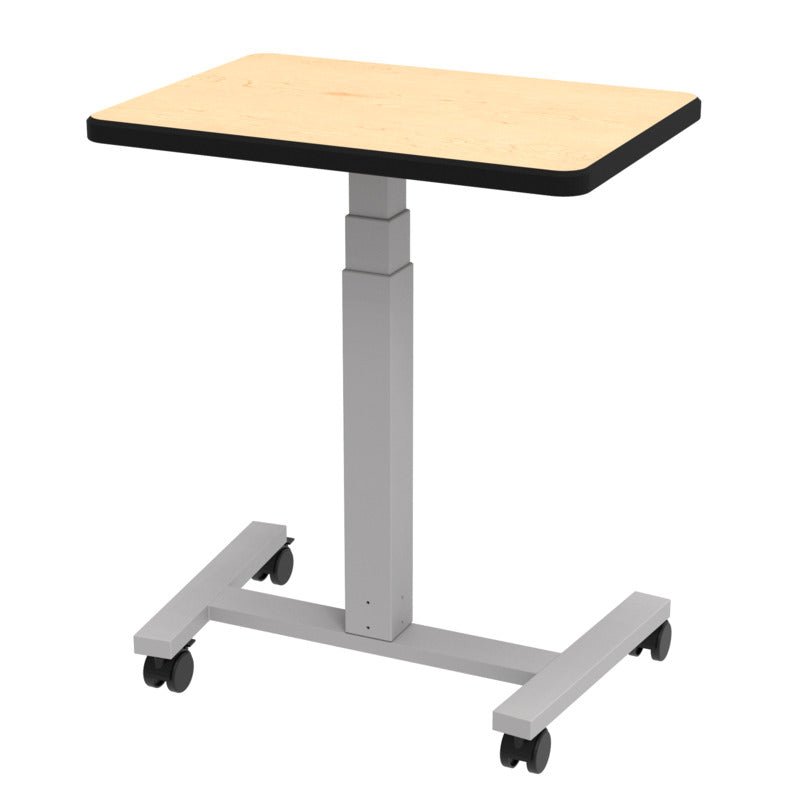 WB Manufacturing Elevate Plymouth Classroom Desk, Mobile, 20" x 28.5" HPL Top, Silver T - Legs Adjustable Height 27.94" - 40.94" (WBM - PNH7364 - ADJG4) - SchoolOutlet