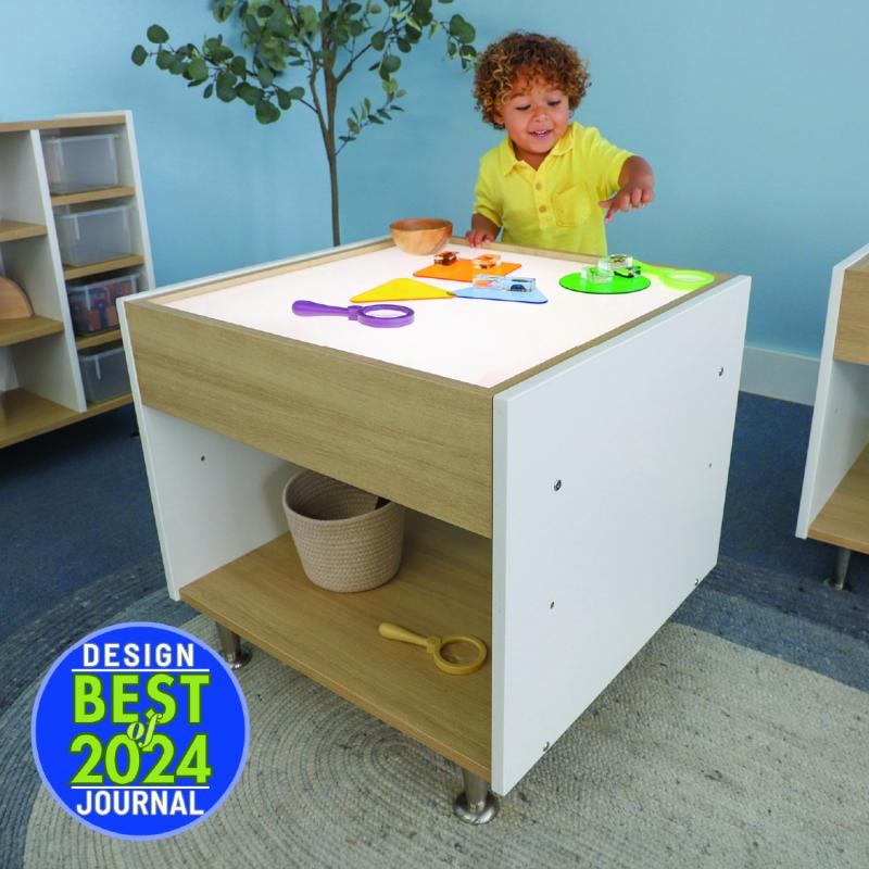 Whitney Brothers elevatED™ Adjustable Light Table 26"W x 24.5"D x 18 - 24"H (WHT - WB0760) - SchoolOutlet